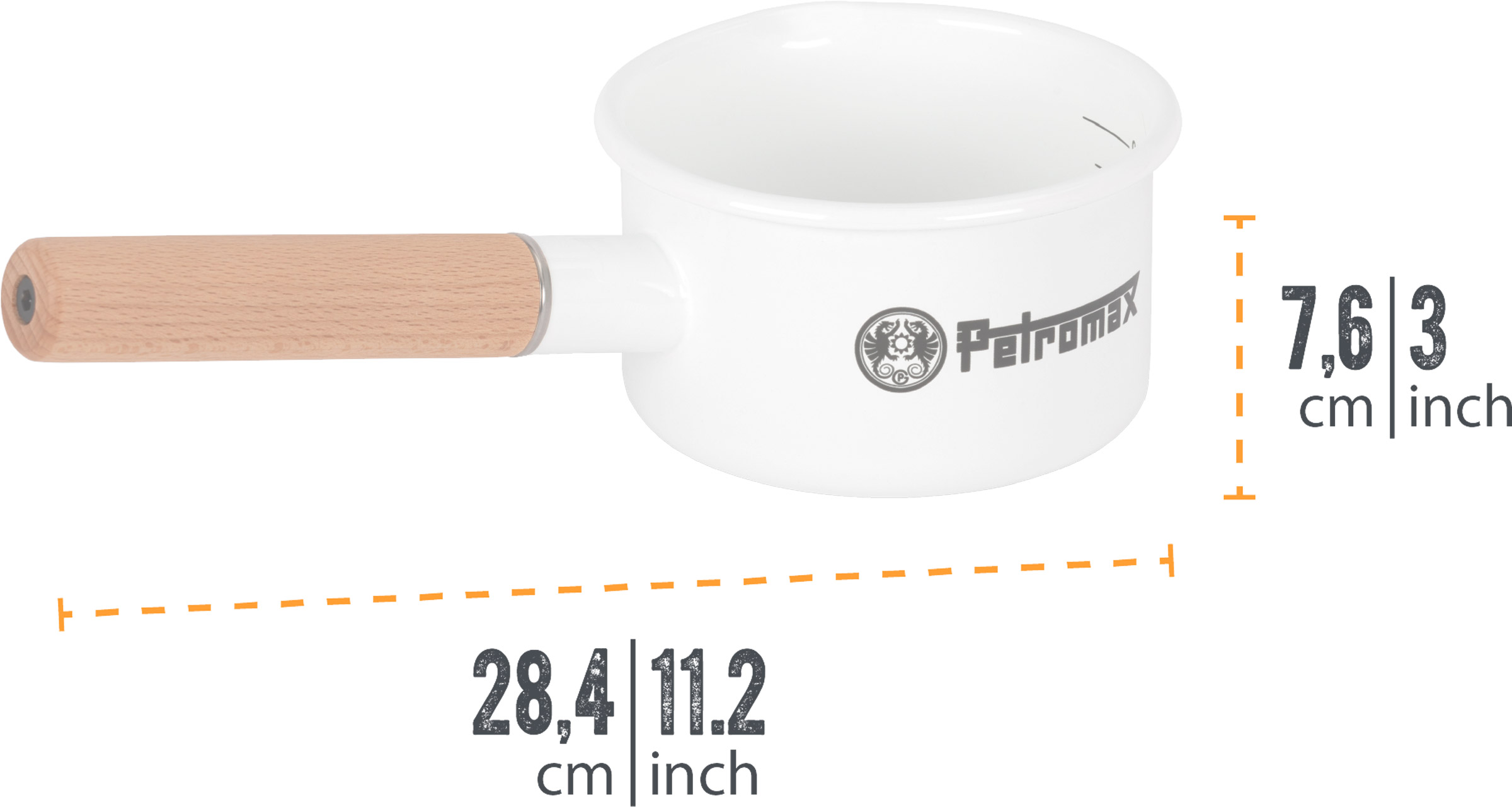 Enamel Pan 0.5L White