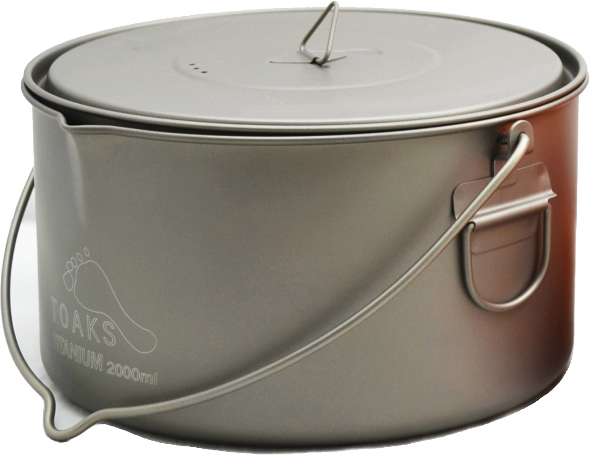 Titanium 2000 ml Pot with Bail Handle Toaks brands