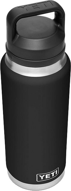 Yeti Rambler 1 ltr Bottle with Chug Cap, Termo Drikkeflaske Sort Drikkeflasker