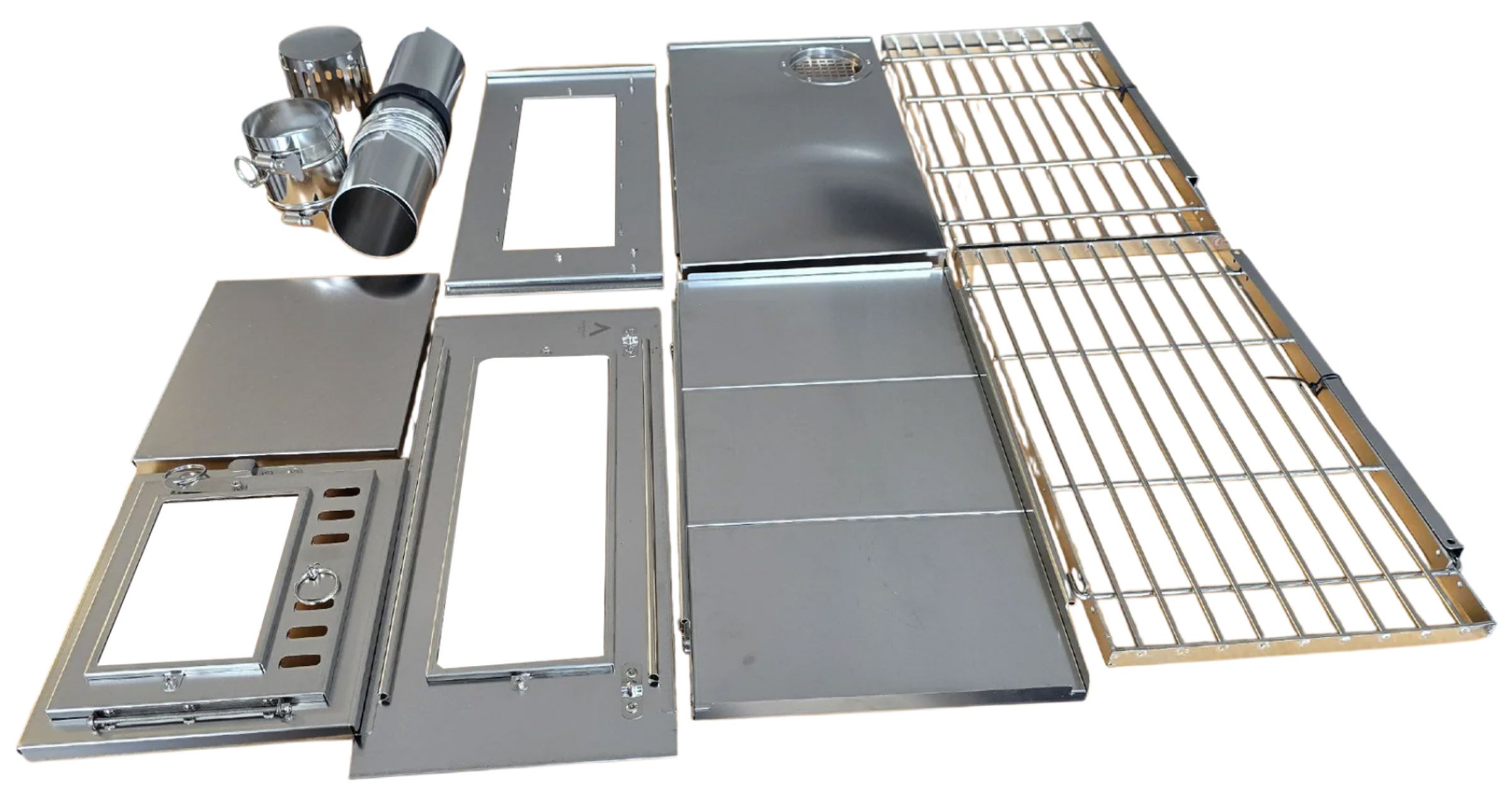 Foldable Stainless Steel Stove w/Pipe