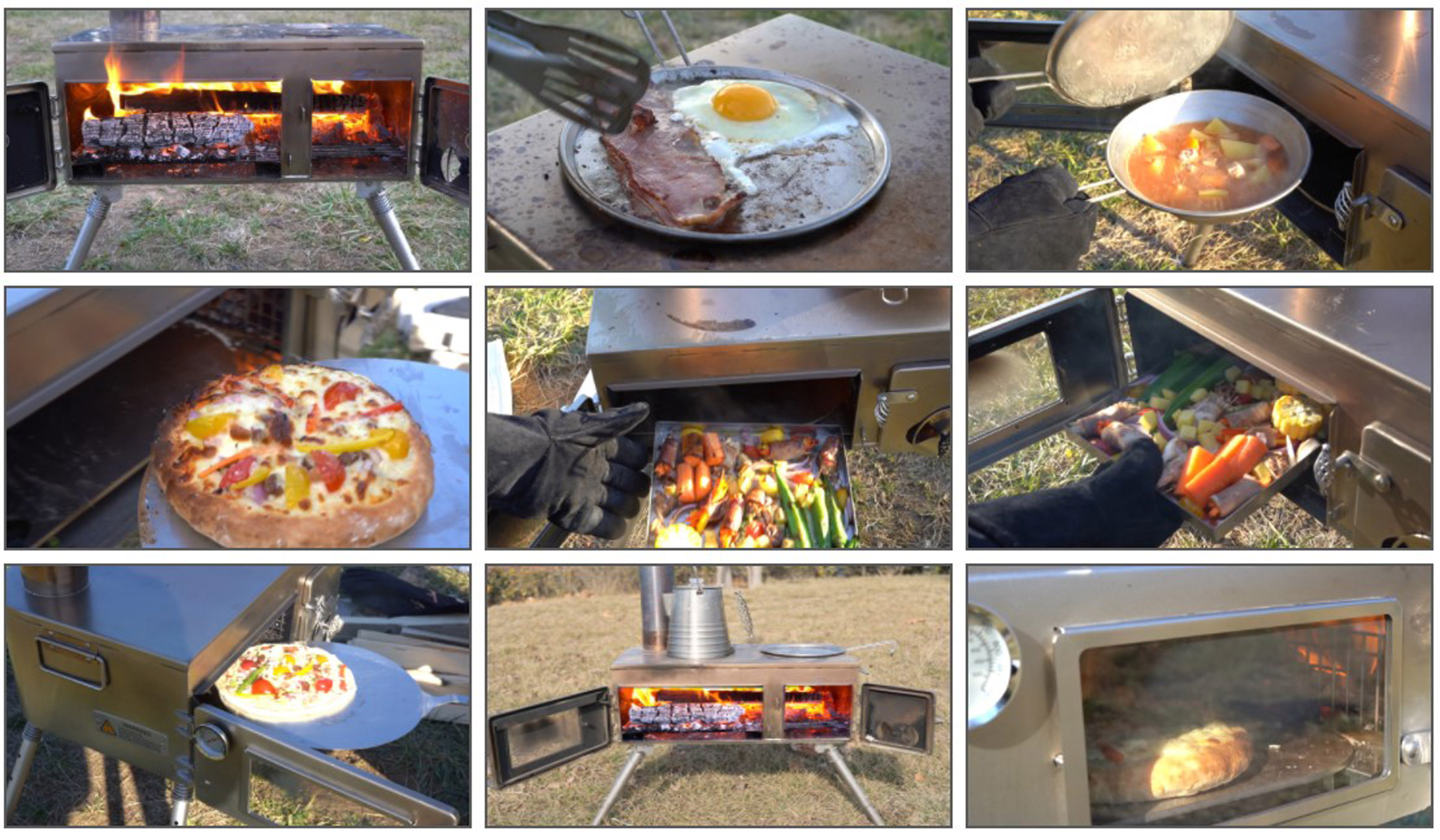 Woodlander Wood Burning Pizza Oven Camping Stove