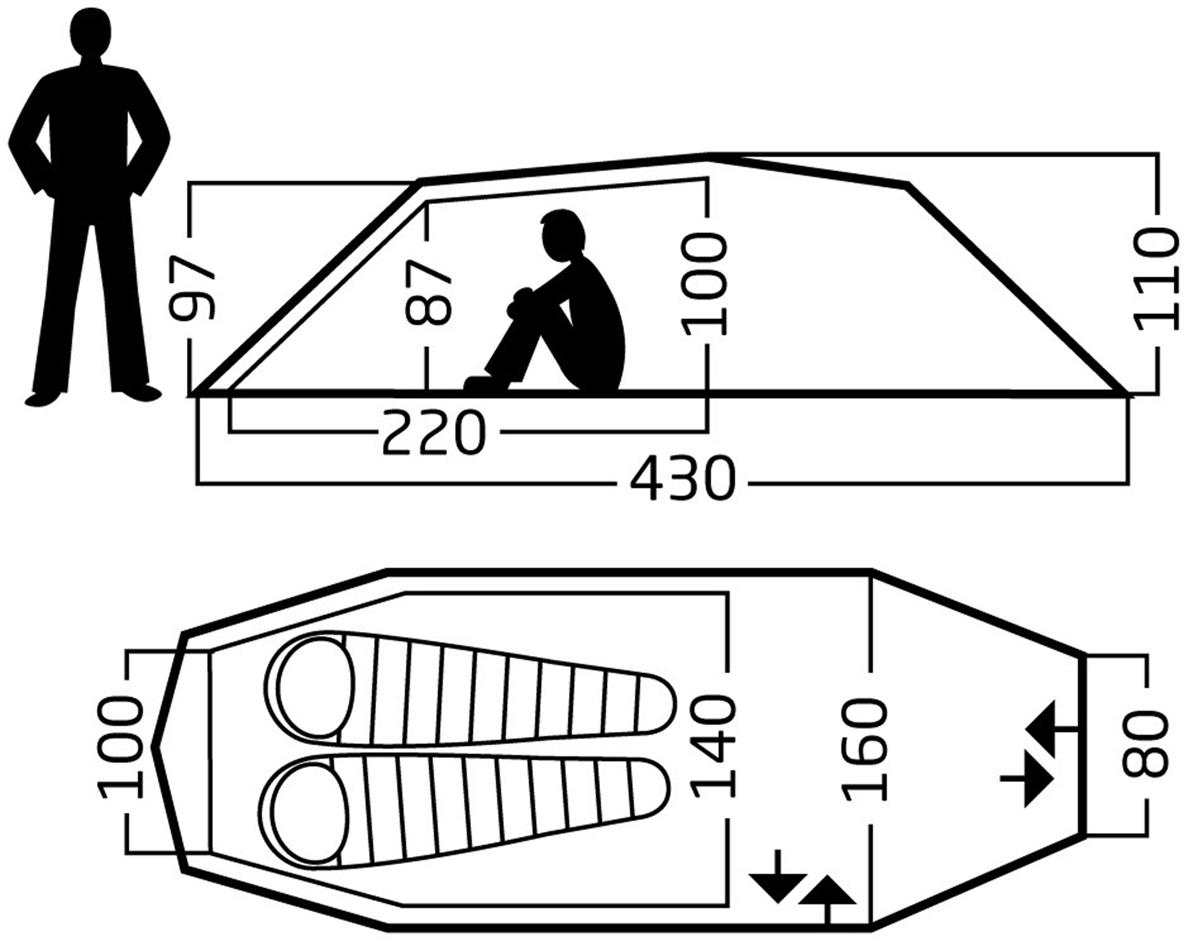 Oppland 2 PU 2.0, 2-Personers Telt