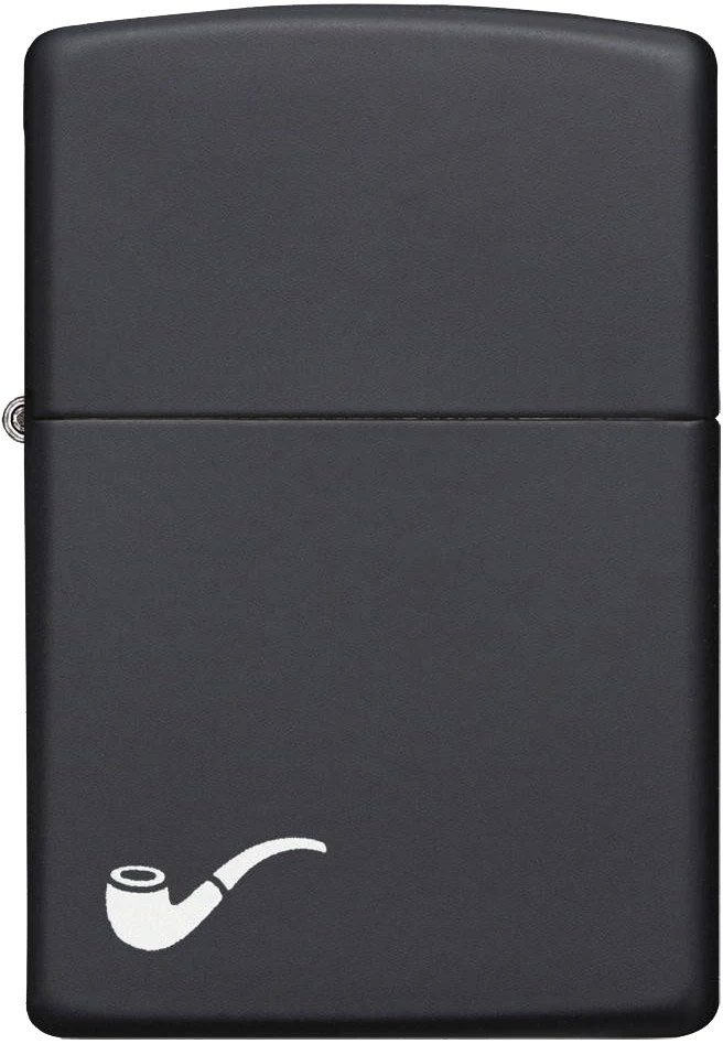 Pipe Black Matte Lighter Zippo kogegrej