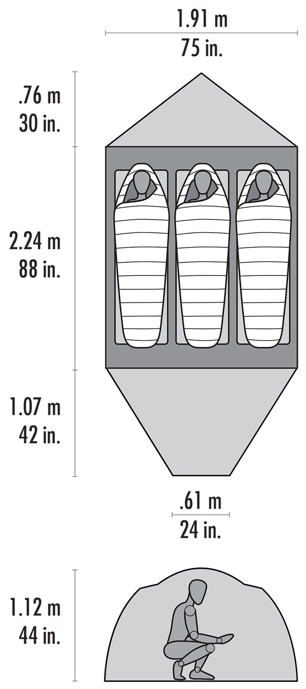 Remote 3, 3-Personers Telt