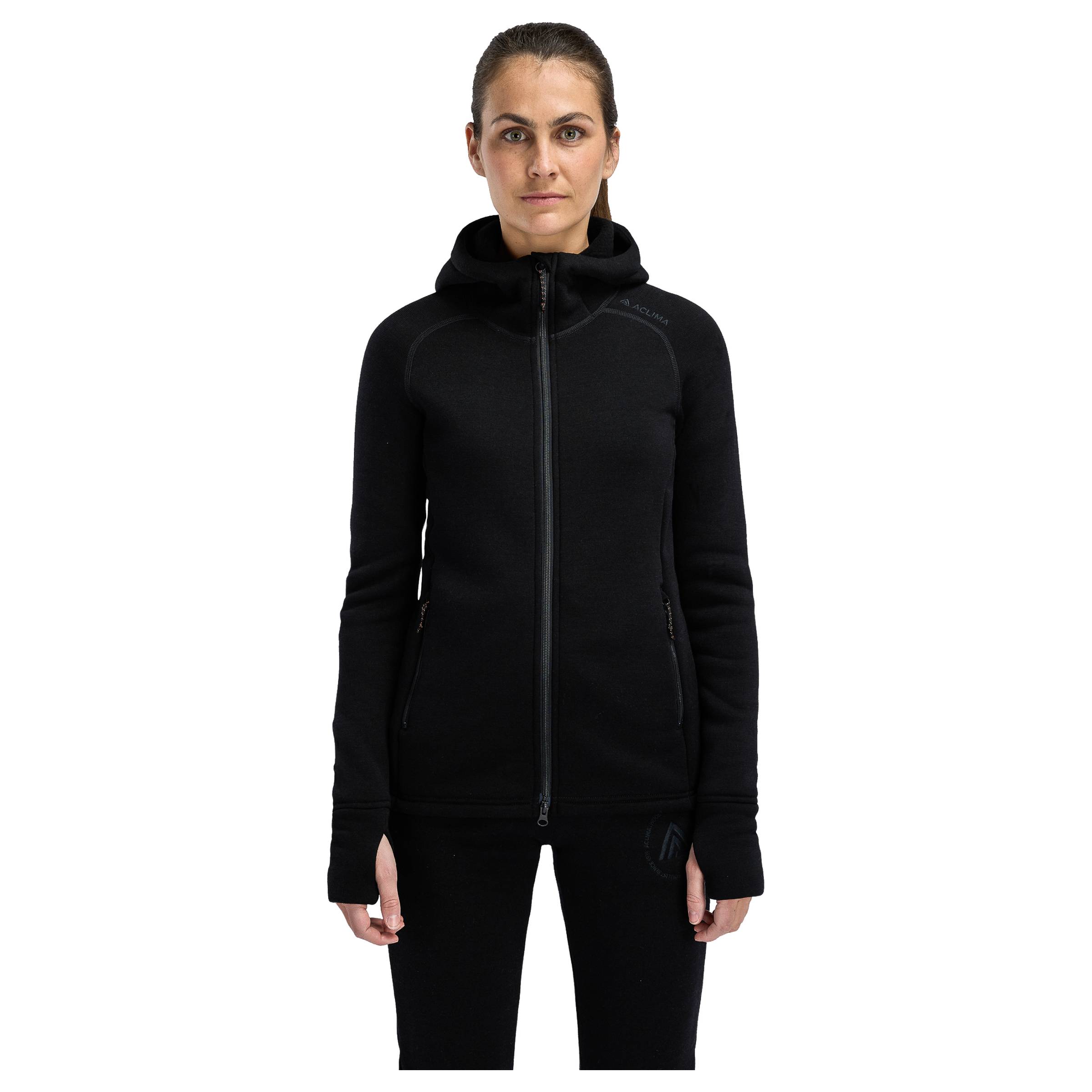 FleeceWool Hooded Jacket Dame Aclima dame