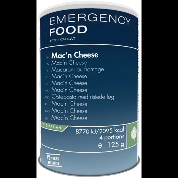 Emergency Food Mac’n Cheese, 4 portioner Trek'n Eat Kogegrej