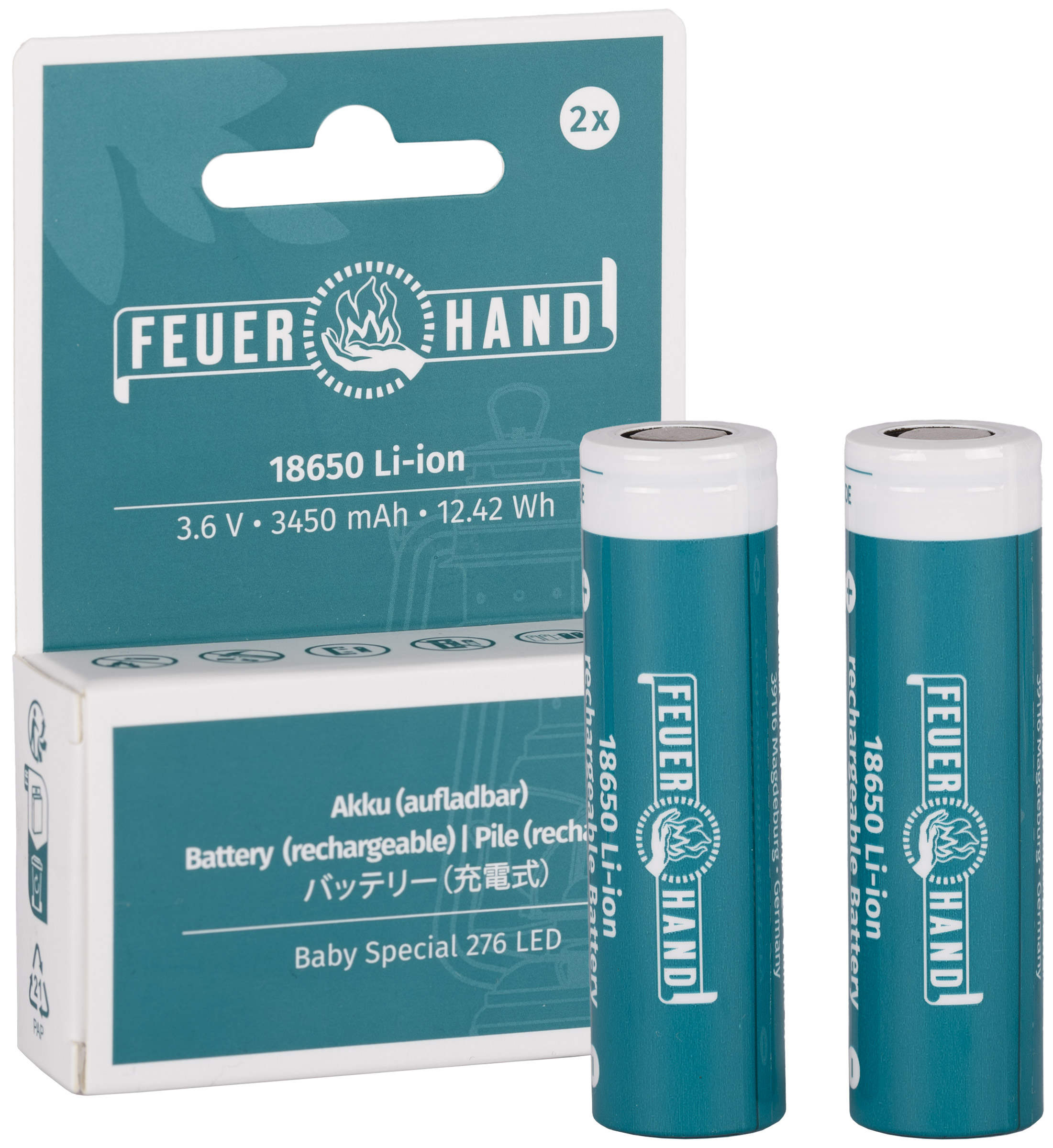 Genopladeligt Batteri til LED Baby Special 276, 2 stk Feuerhand glamping