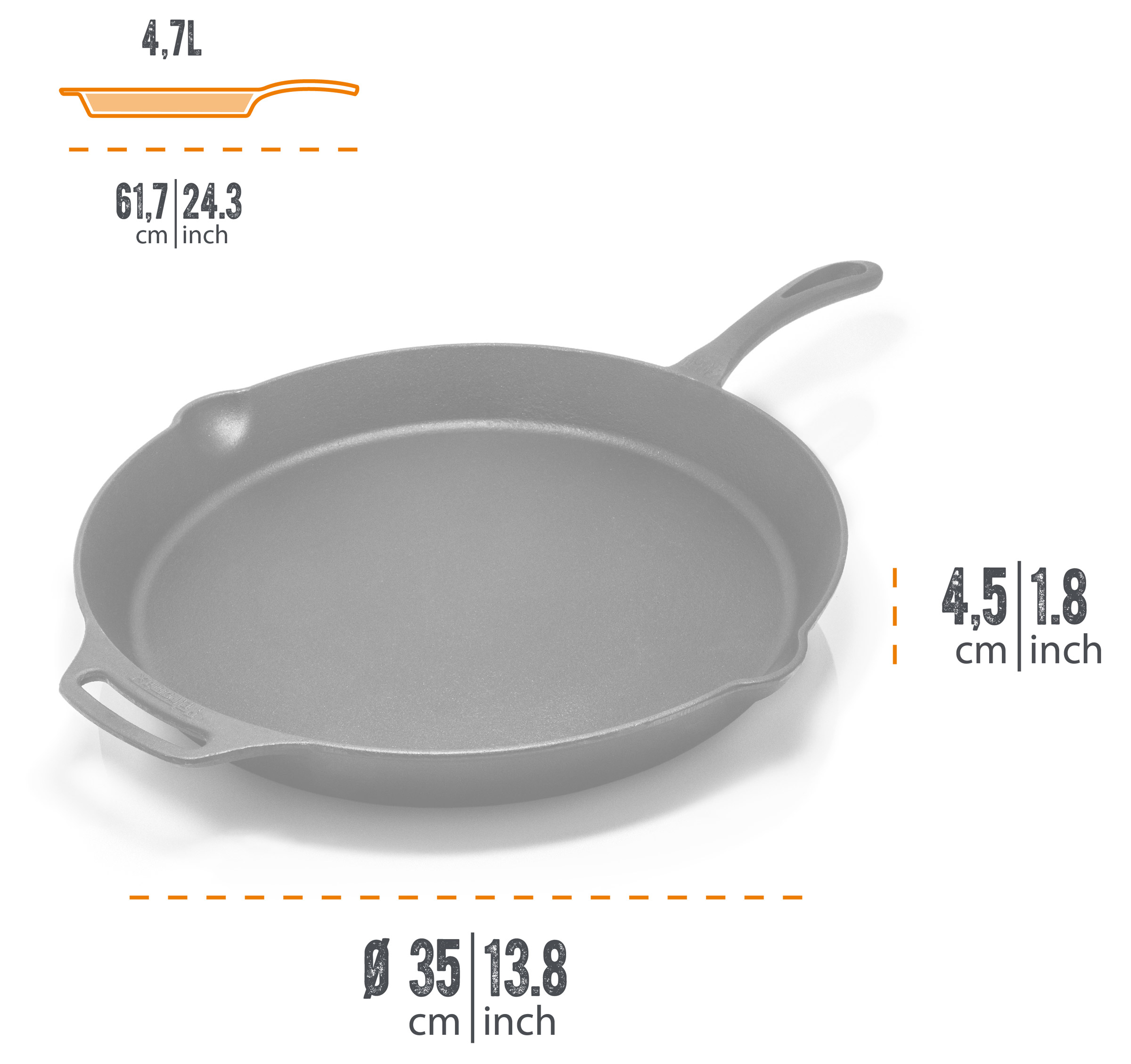 Fire Skillet w/One Handle FP40