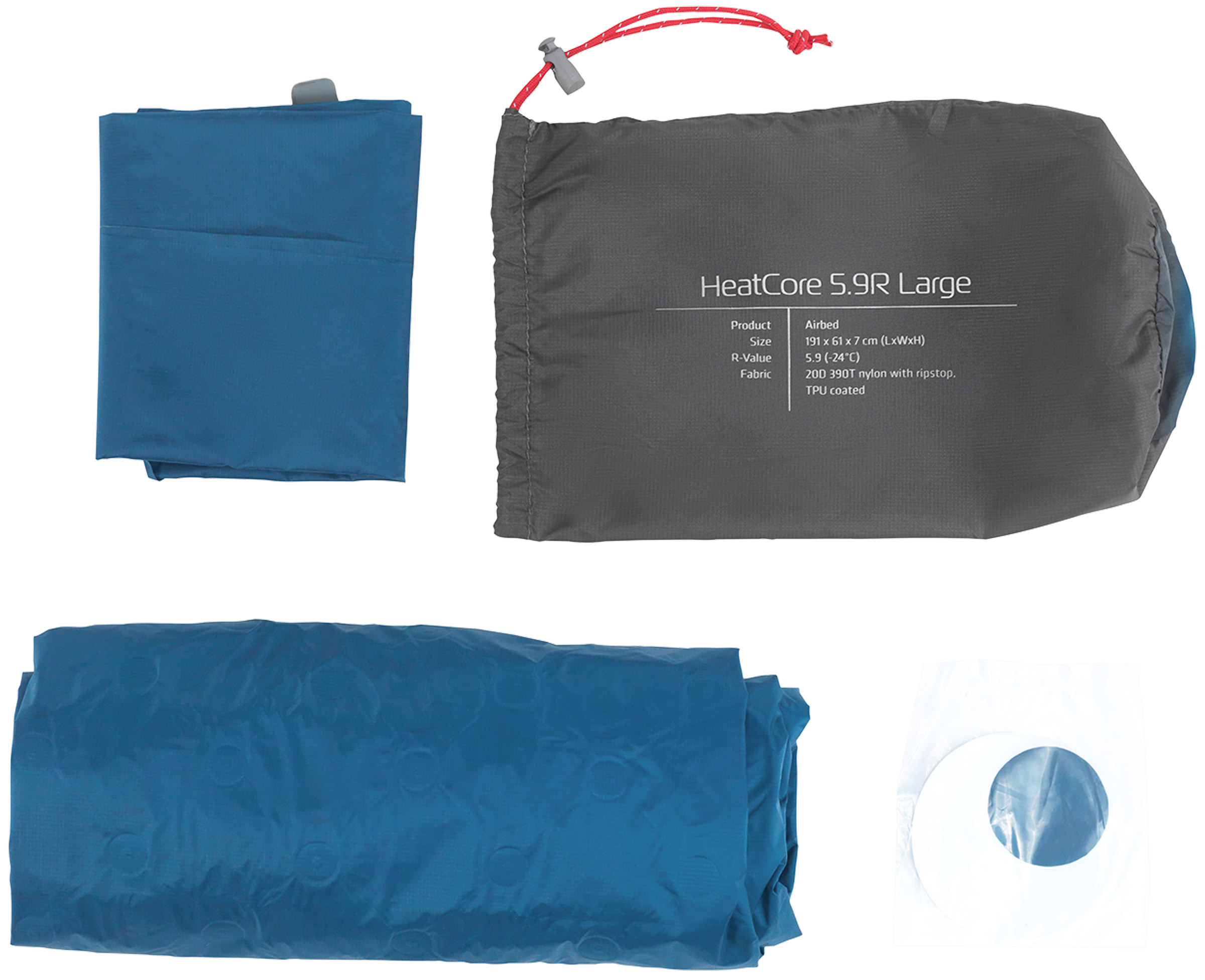HeatCore 5.9R Large Oppusteligt Liggeunderlag