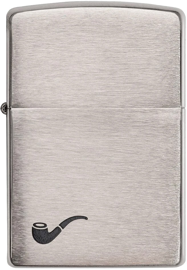 Pipe Brushed Chrome Lighter Zippo brands