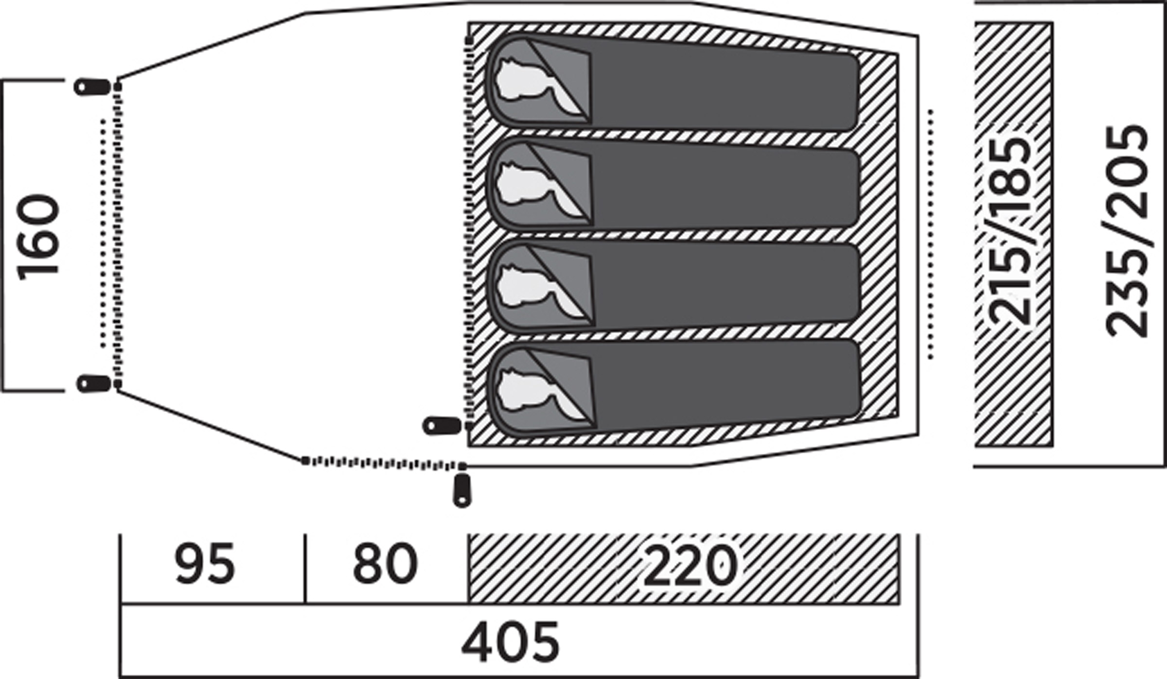 Pasvik 4, 4-Personers Telt