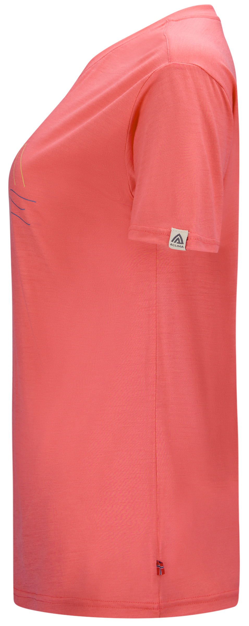 LightWool 140 Tee Sunset Print Dame