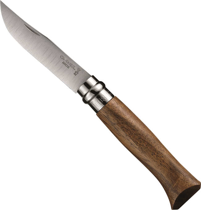 No 8 Stainless Steel Walnut Wood Foldekniv Opinel brands