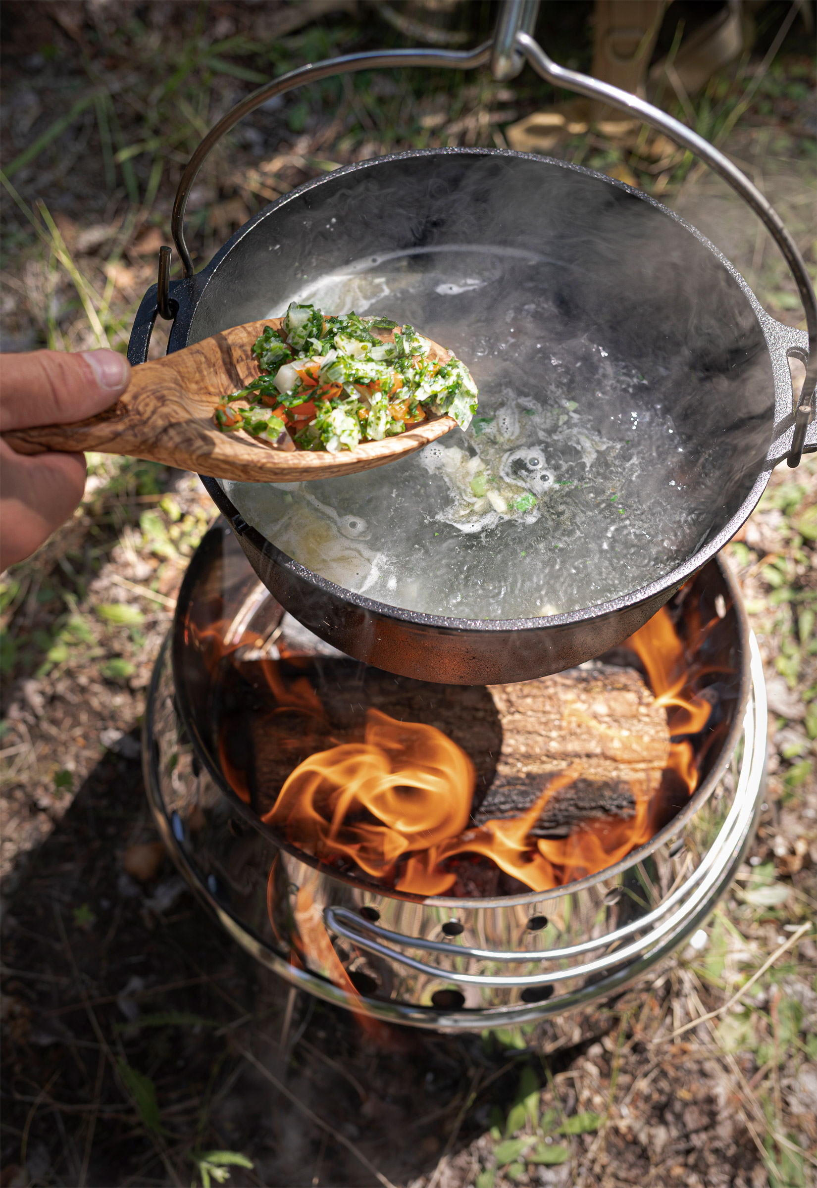 Flat Bowl 23 cm Olive Wood