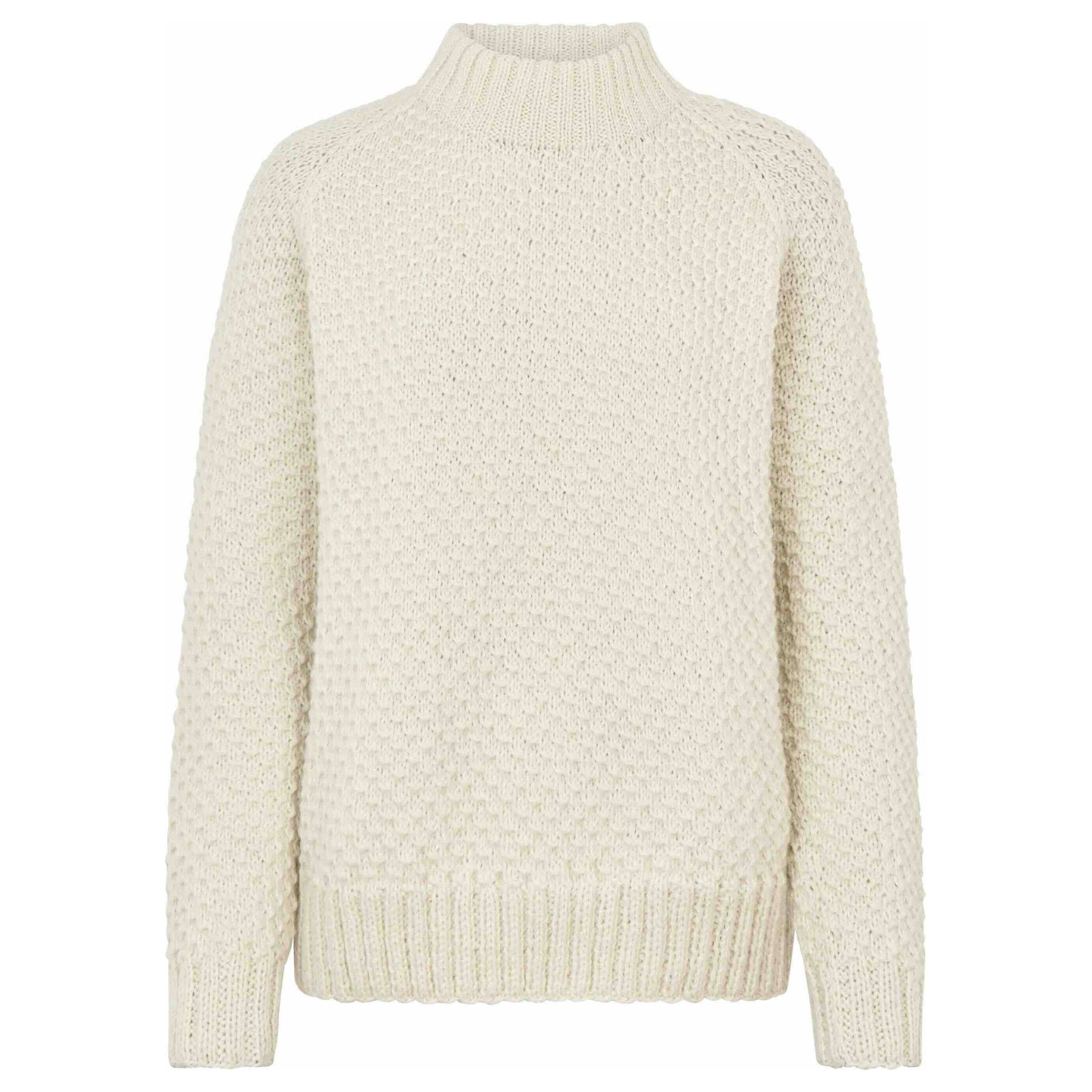 Butterfly Sweater Round Neck Dame Fuza Wool dame