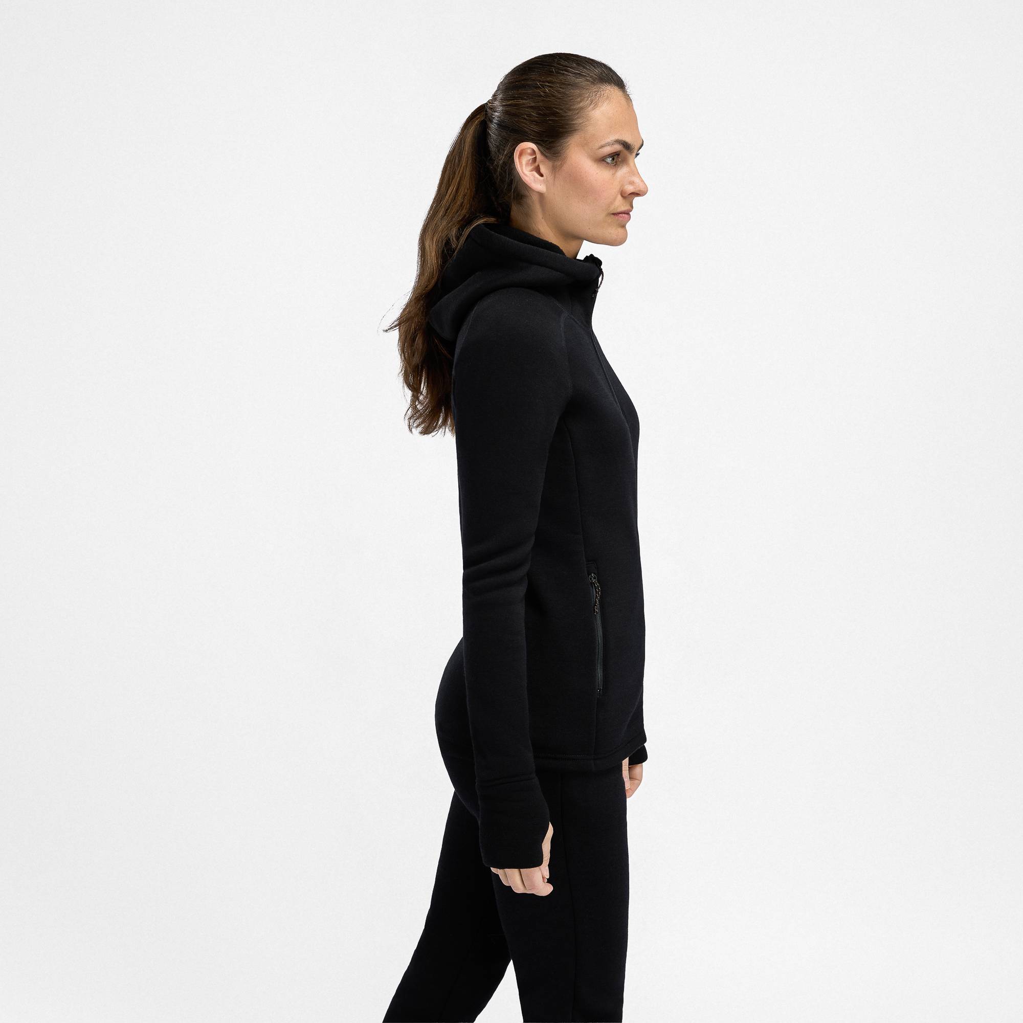 FleeceWool Hooded Jacket Dame