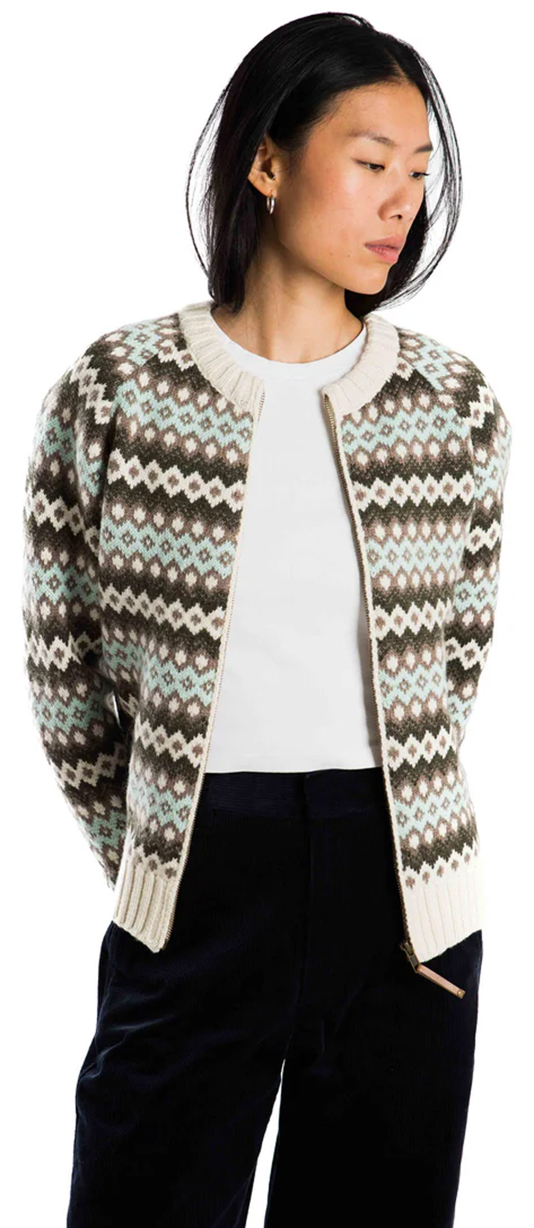 Hazel Cardi Round Neck Dame