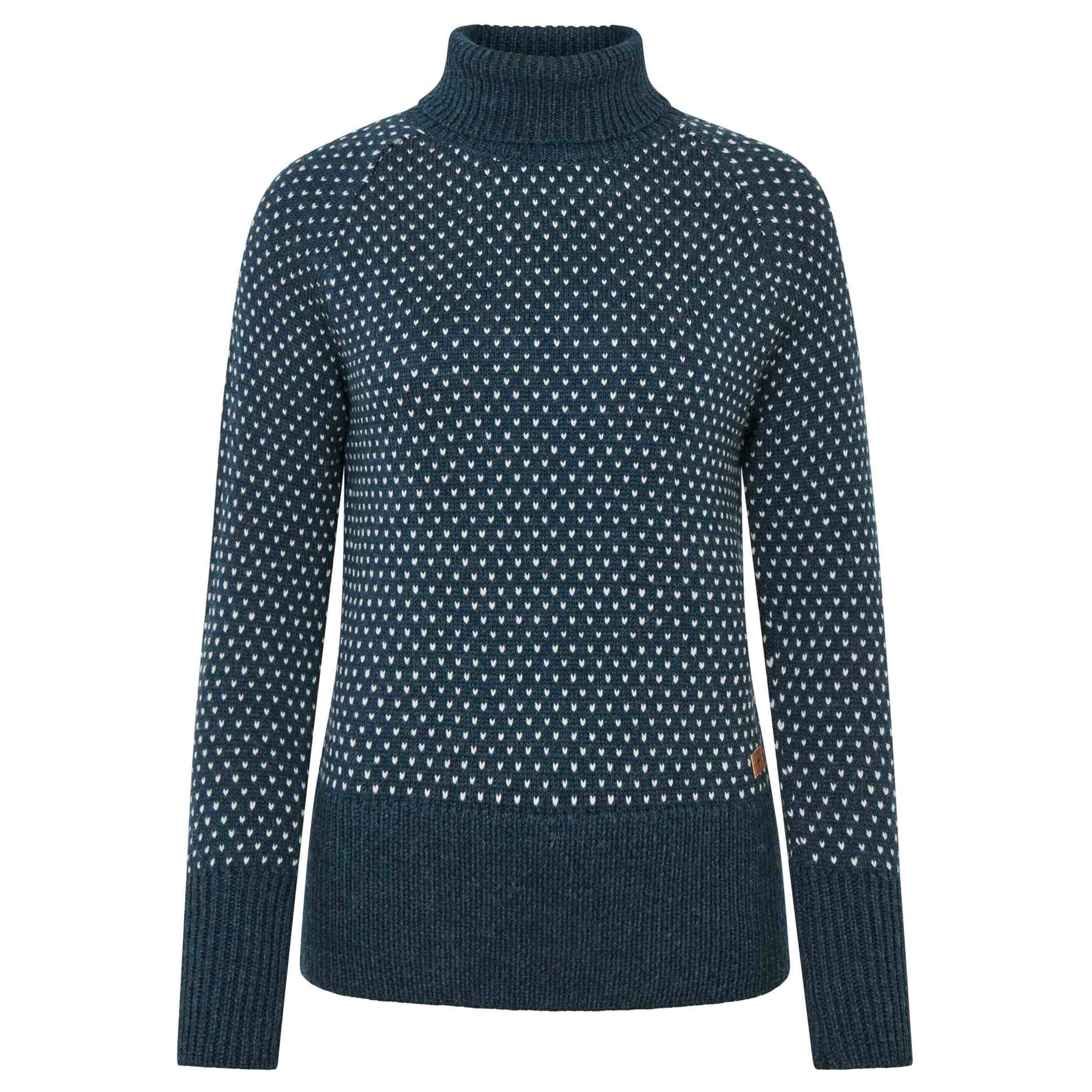 Snowy Sweater High Neck Dame Fuza Wool dame