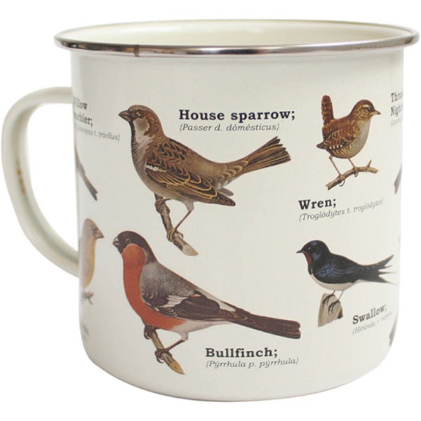 Garden Birds Enamel Mug