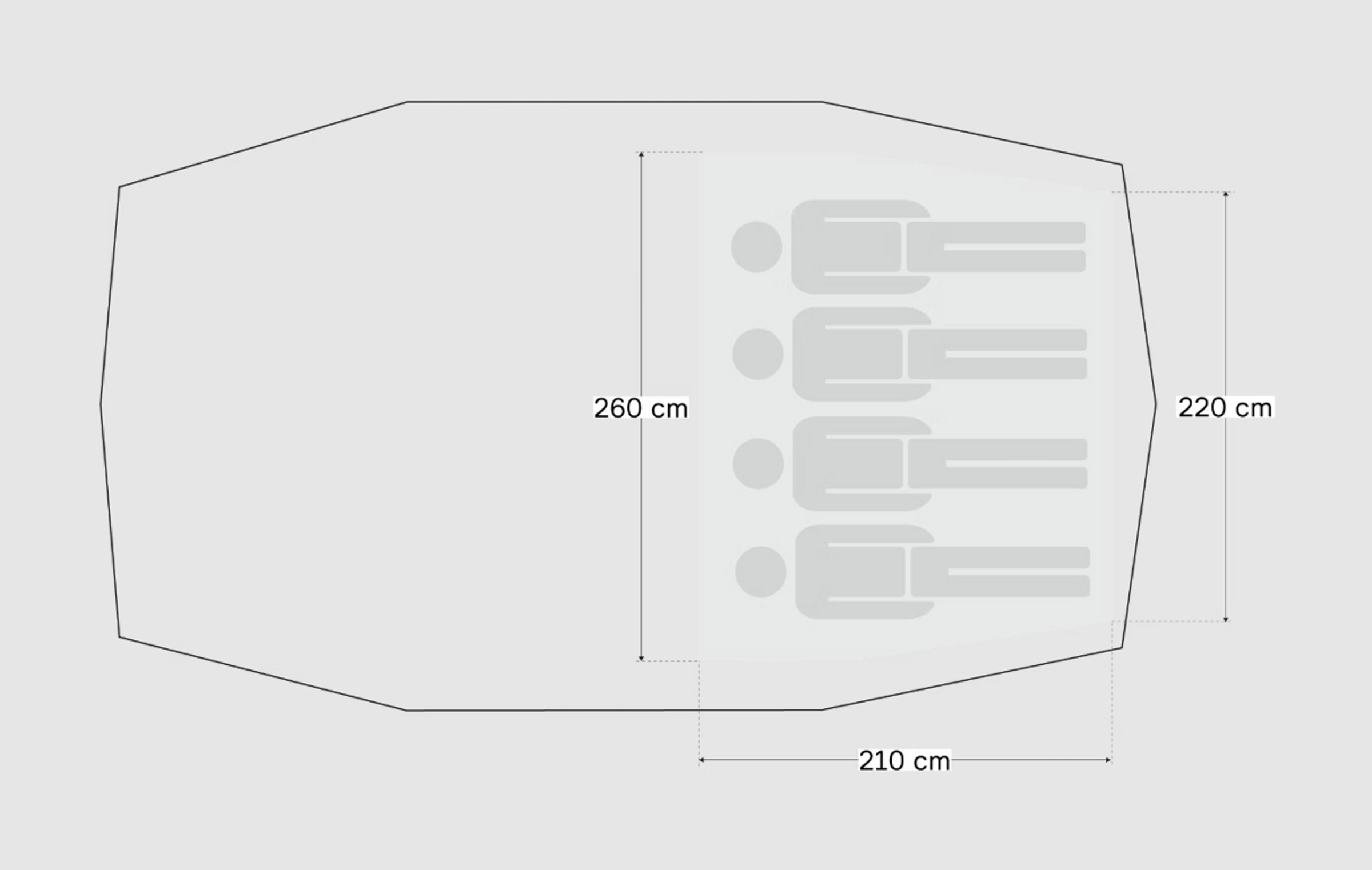 Valhall Inner Tent 4P Basecamp Tunnel