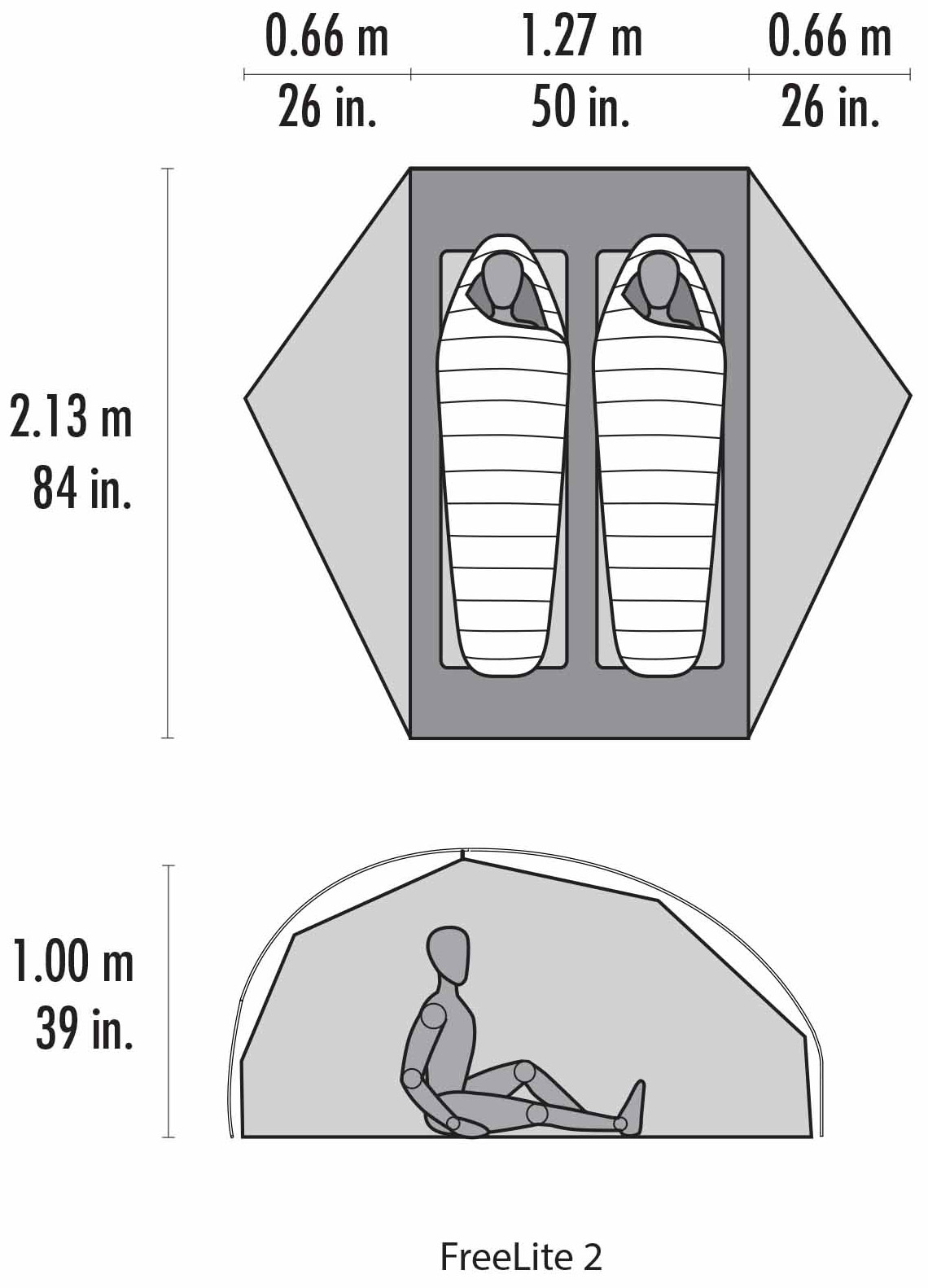 FreeLite 2 Ultralight, 2-Personers Telt