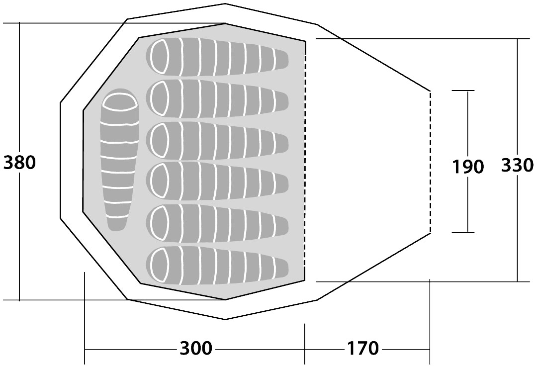 Fairbanks 7 Grande, 7-Personers Tipitelt