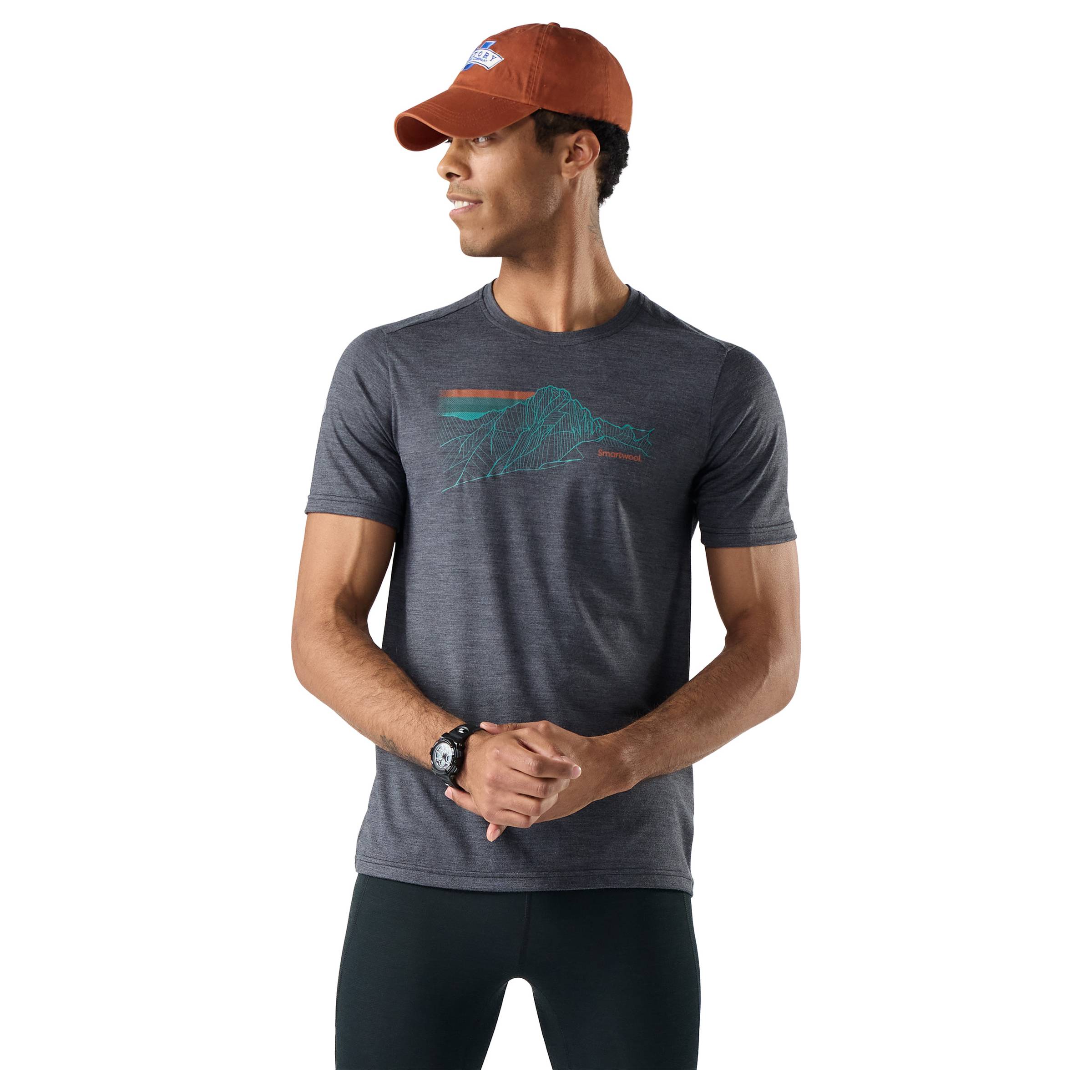 Alpine Trace Active Short Sleeve Graphic Tee Herre SmartWool herre