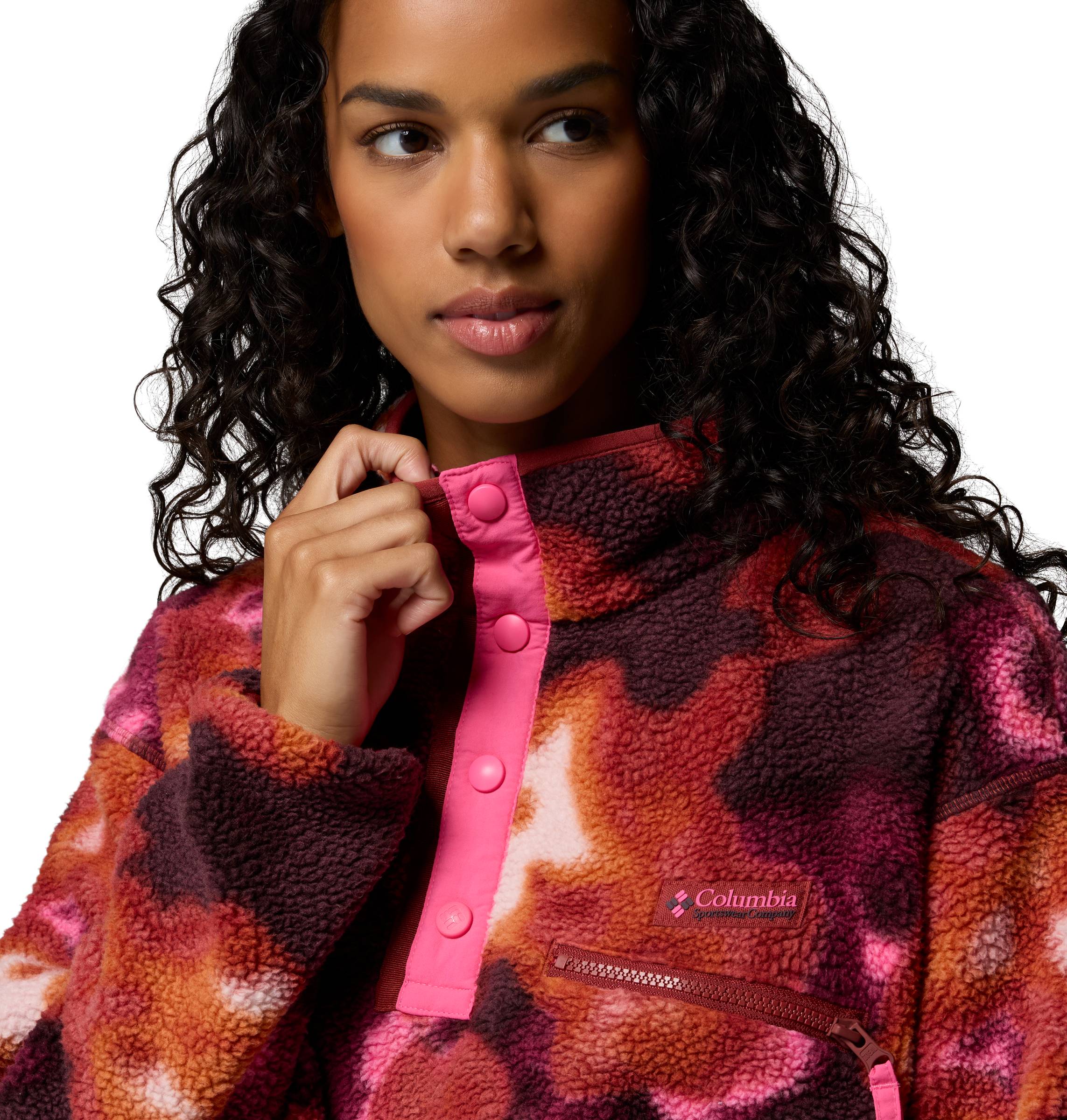 Helvetia II Printed Cropped Half Snap Dame