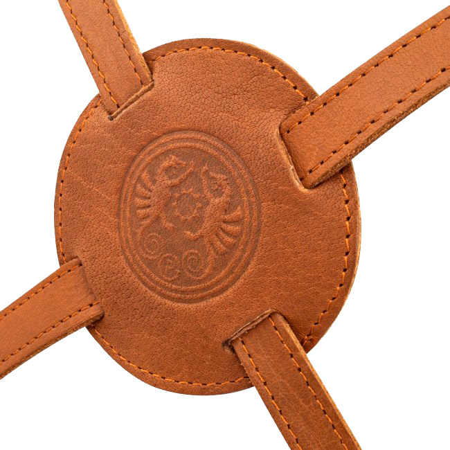 Buff Leather Apron with Cross Back Straps