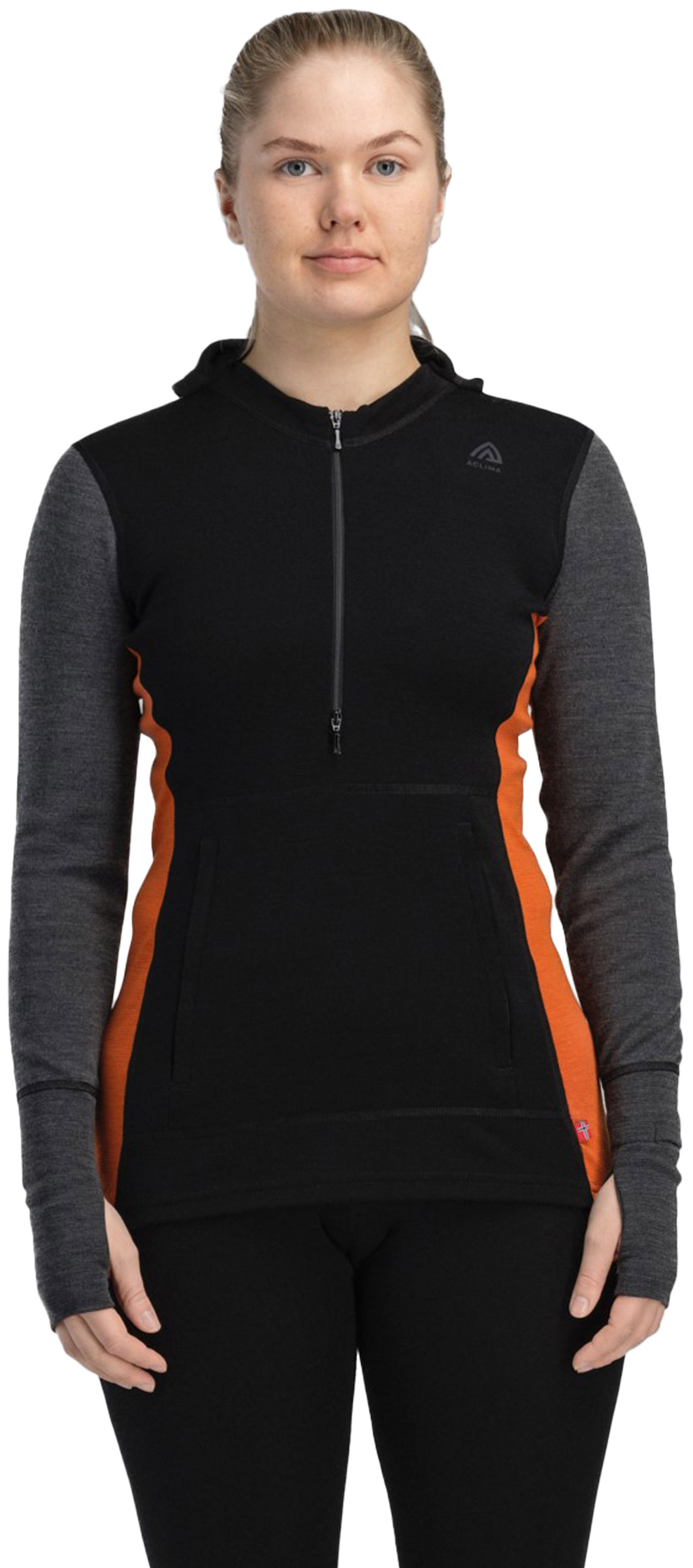 WarmWool Hood Sweater with Zip Dame Aclima Beklædning