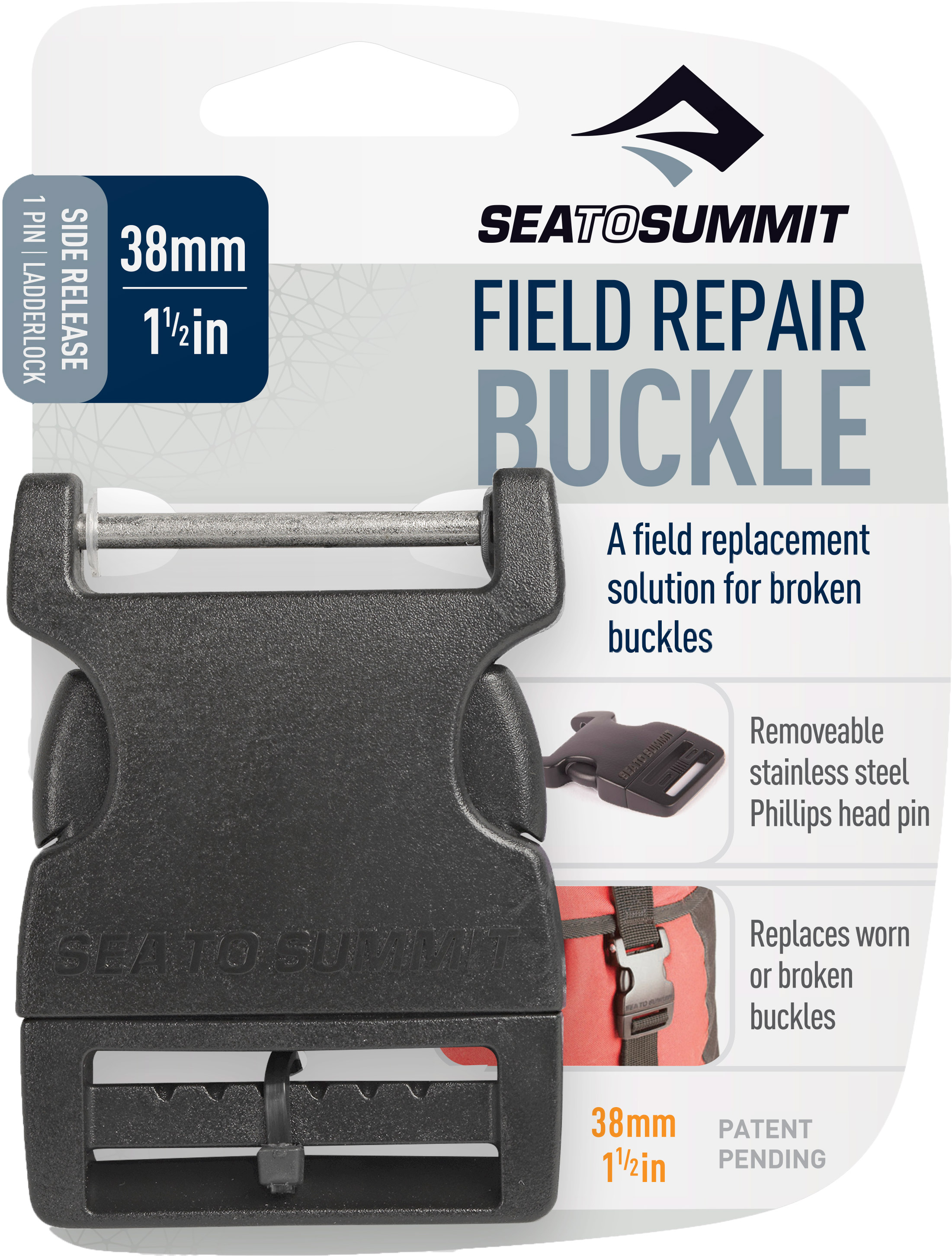 Buckle 38 mm Side Release, 1 Pin