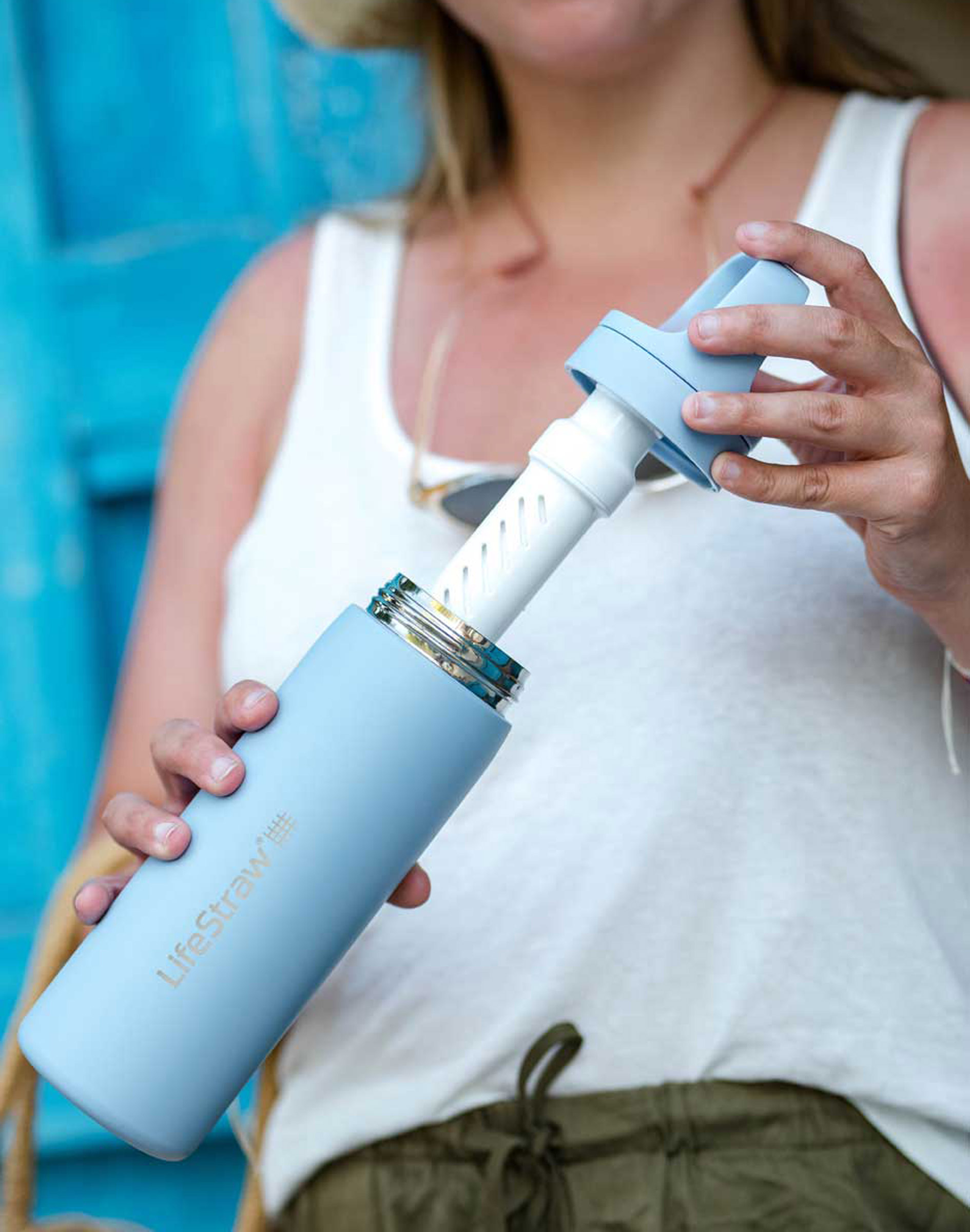 Go 0.5 ltr Stålflaske med Vandrensning