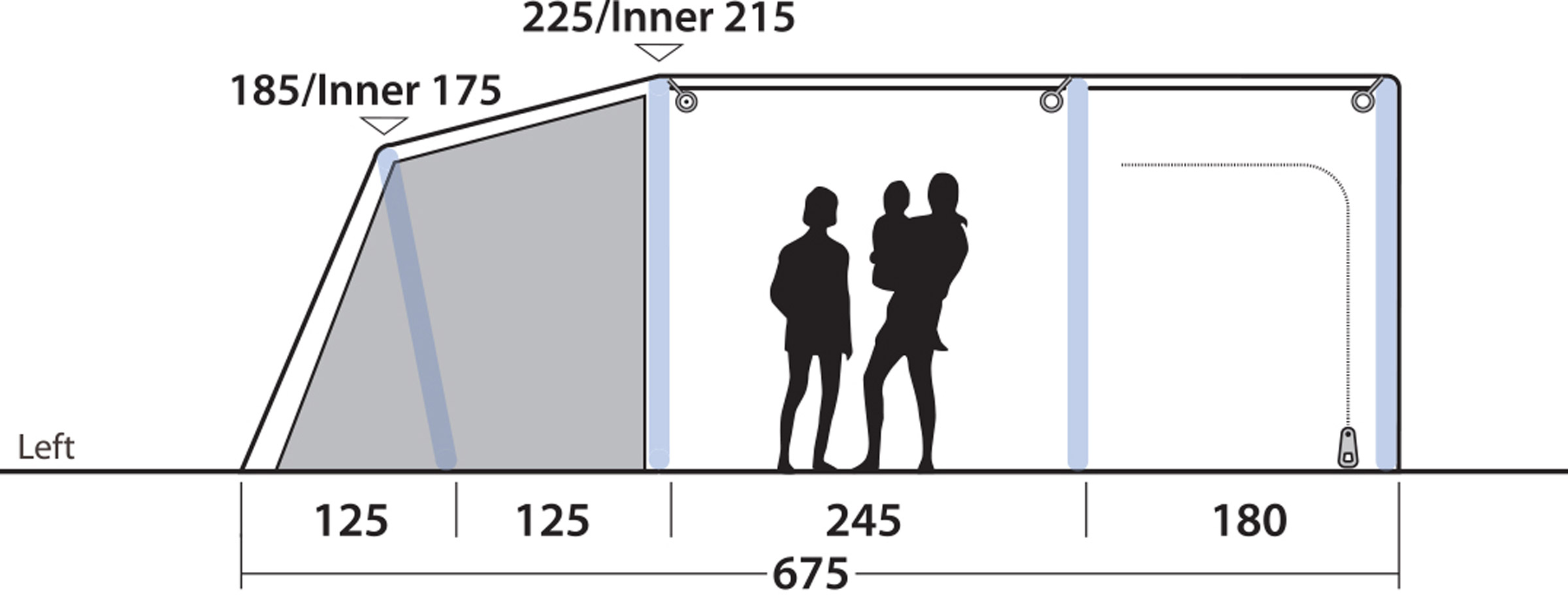 Iowa 6 Lufttelt, 6-Personers Telt