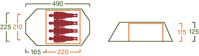 Spitsbergen X-Trem 4 Camp, 4-Personers Telt