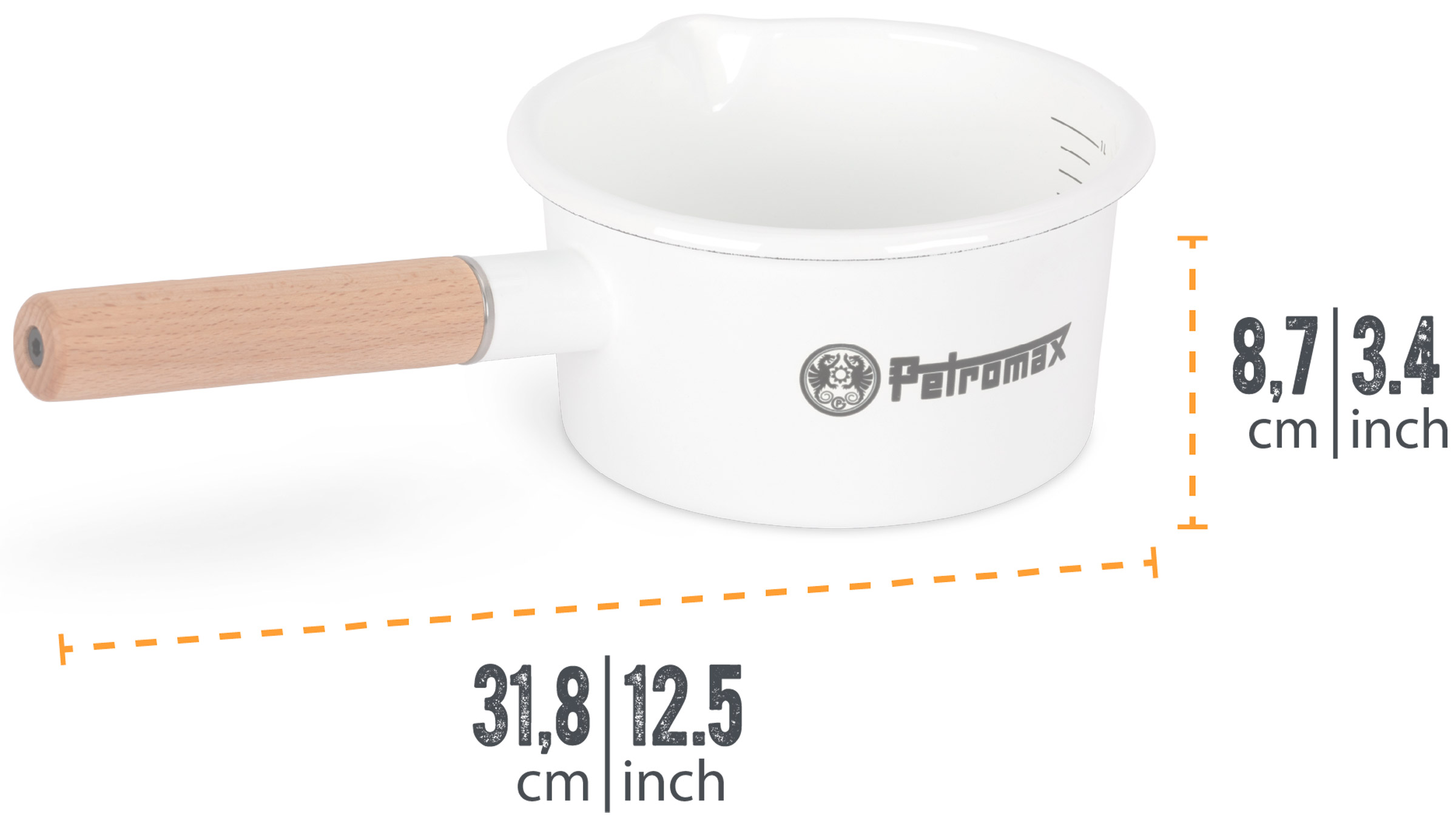 Enamel Pan 1L White