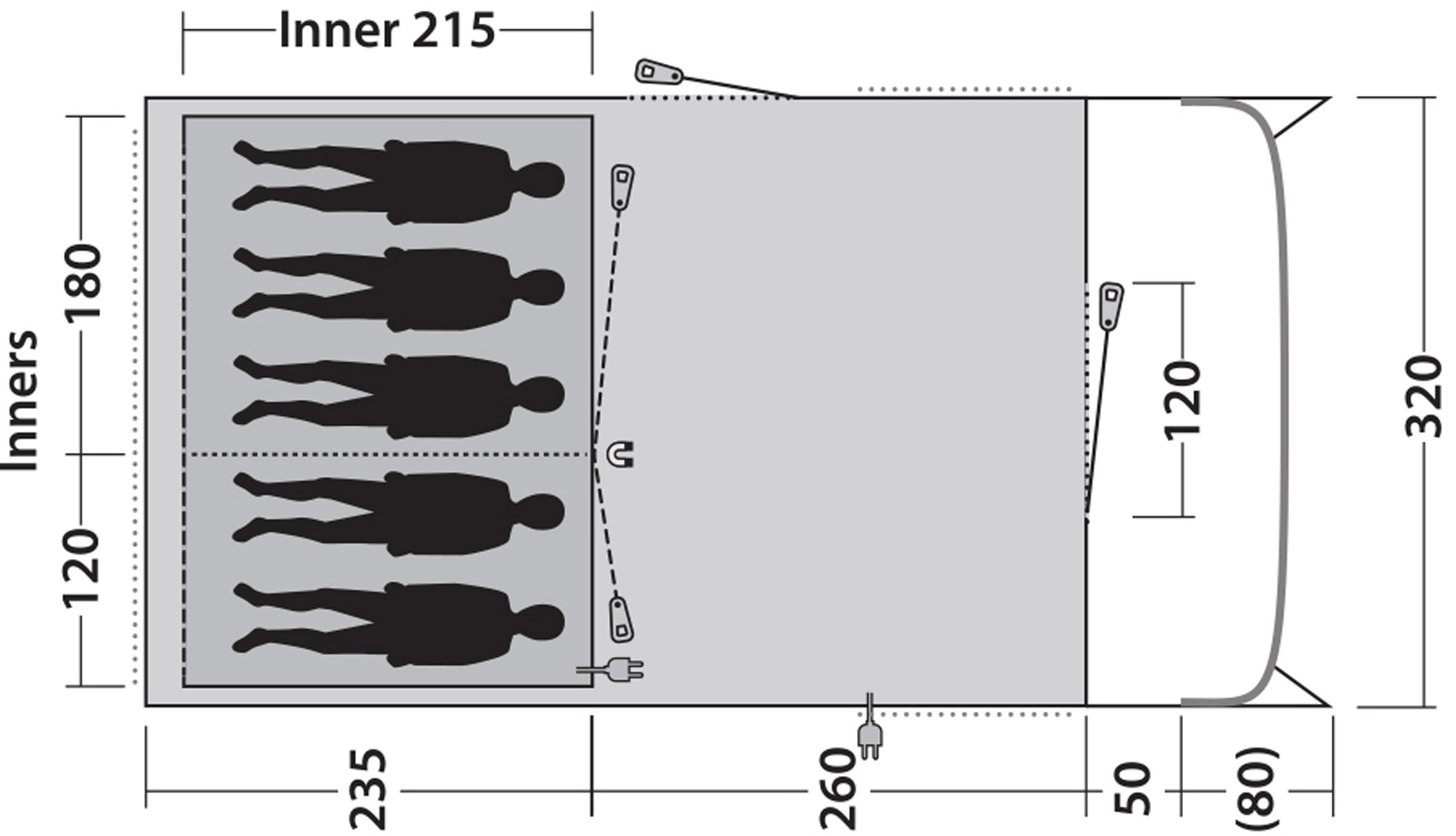 Ohio 5 TC, 5-Personers Telt