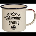 Adventure Begins Cream Enamel Mug Gentlemen's Hardware Kogegrej