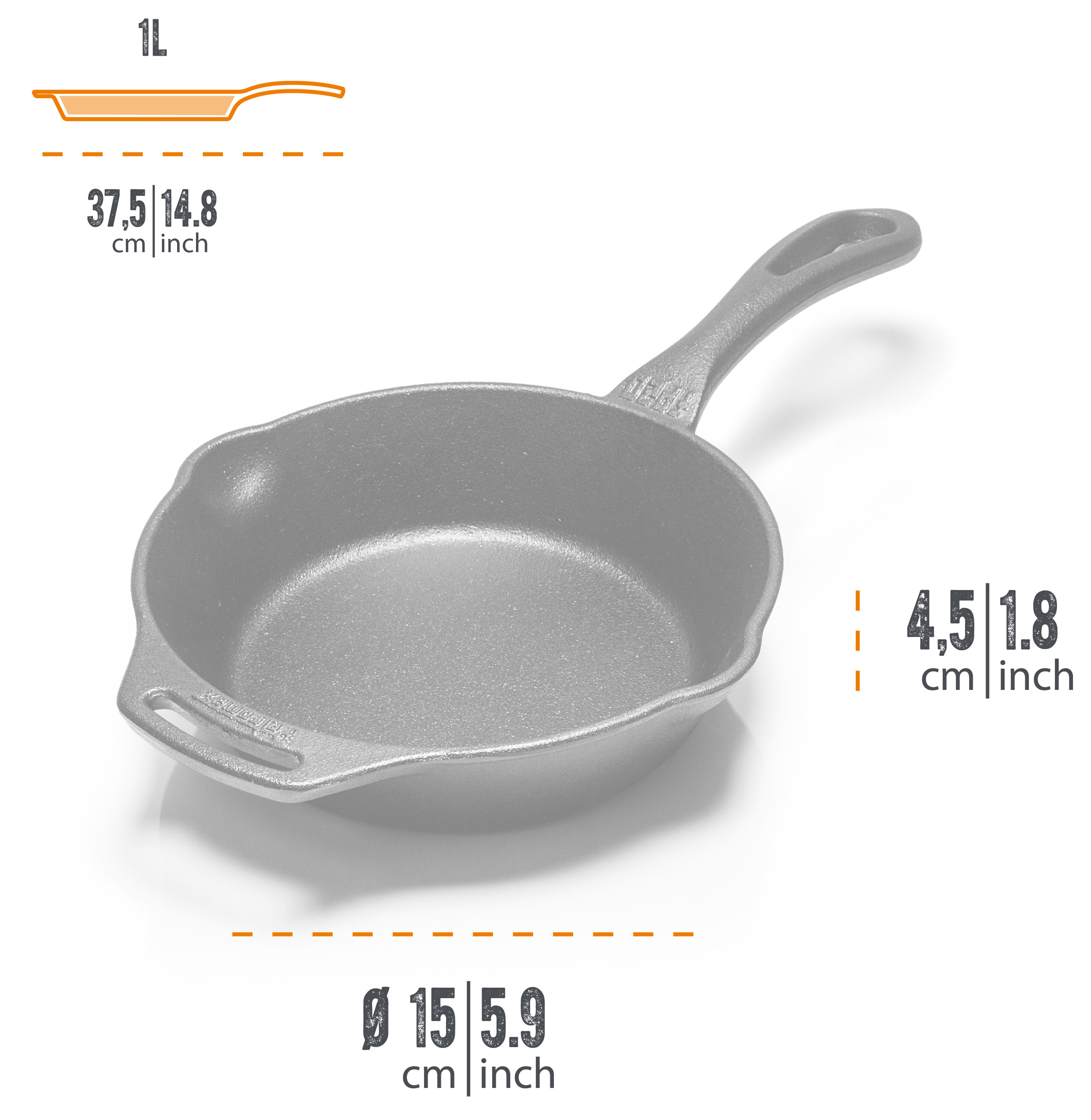 Fire Skillet w/One Handle FP20