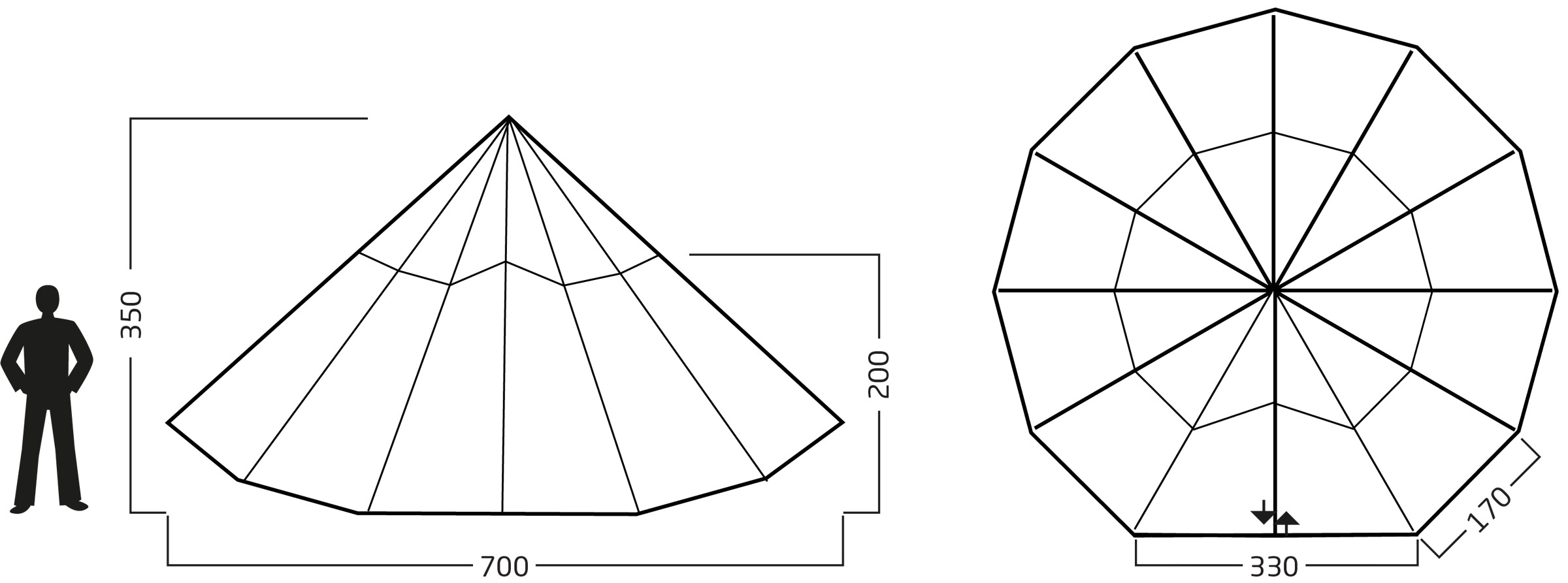 Valhal 35 Technical Cotton Tipi Eventtelt