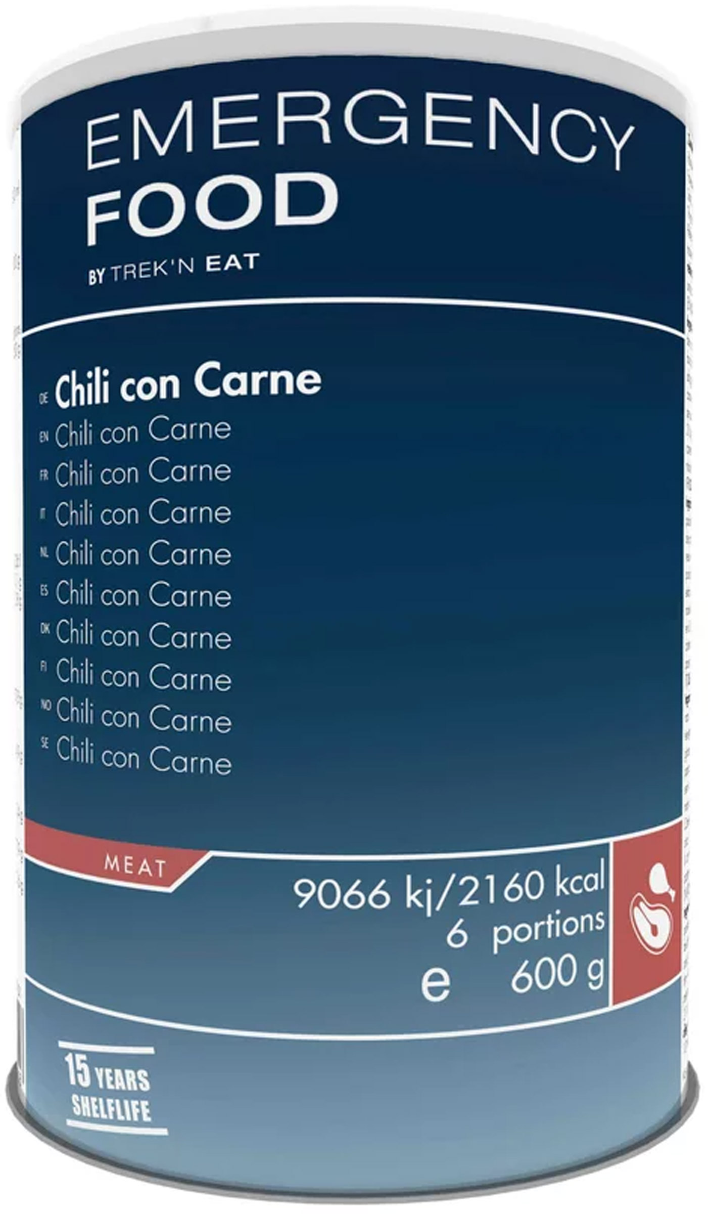 Emergency Food Chili Con Carne, 6 portioner Trek'n Eat kogegrej