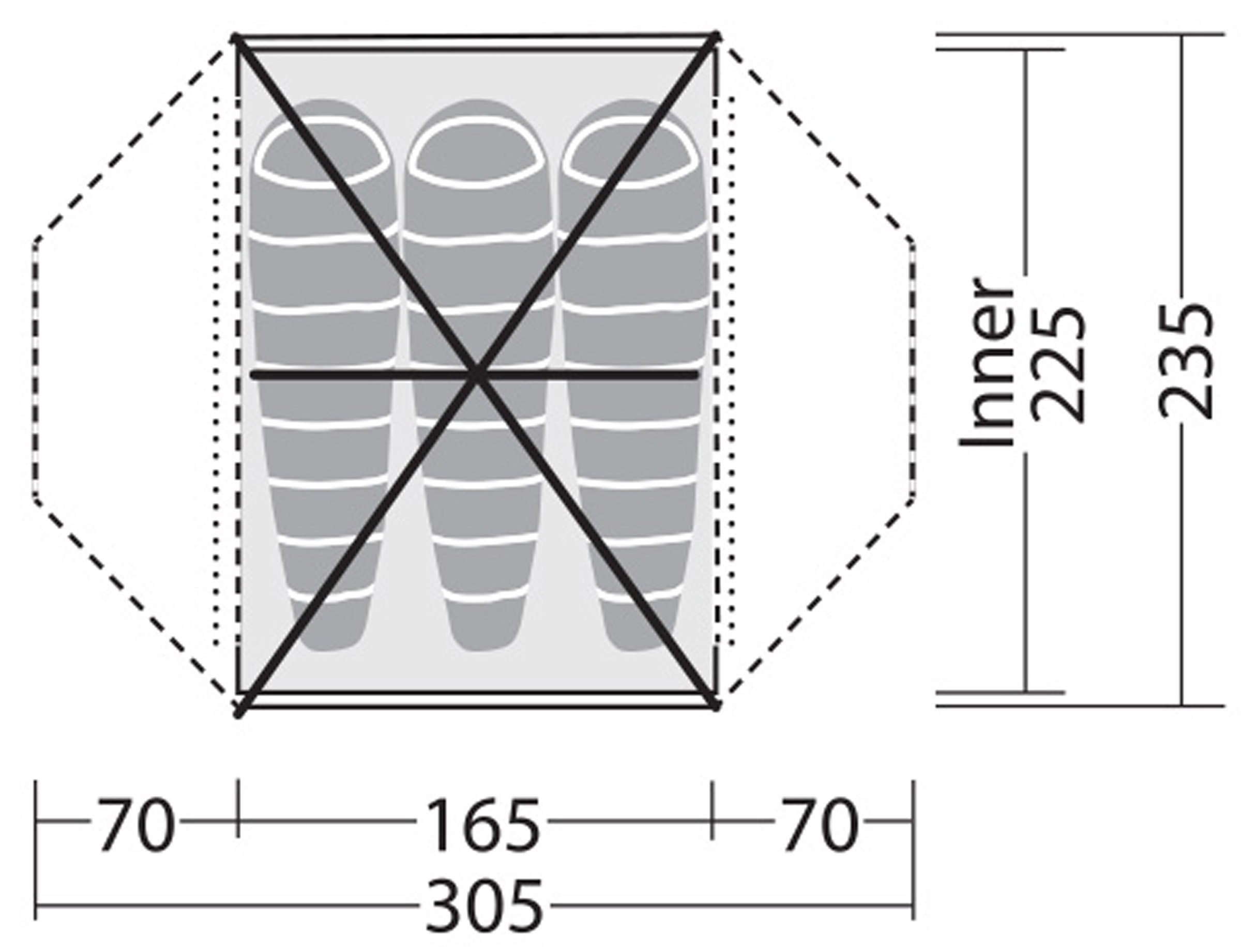 Lodge 3 EXP, 3-Personers Telt