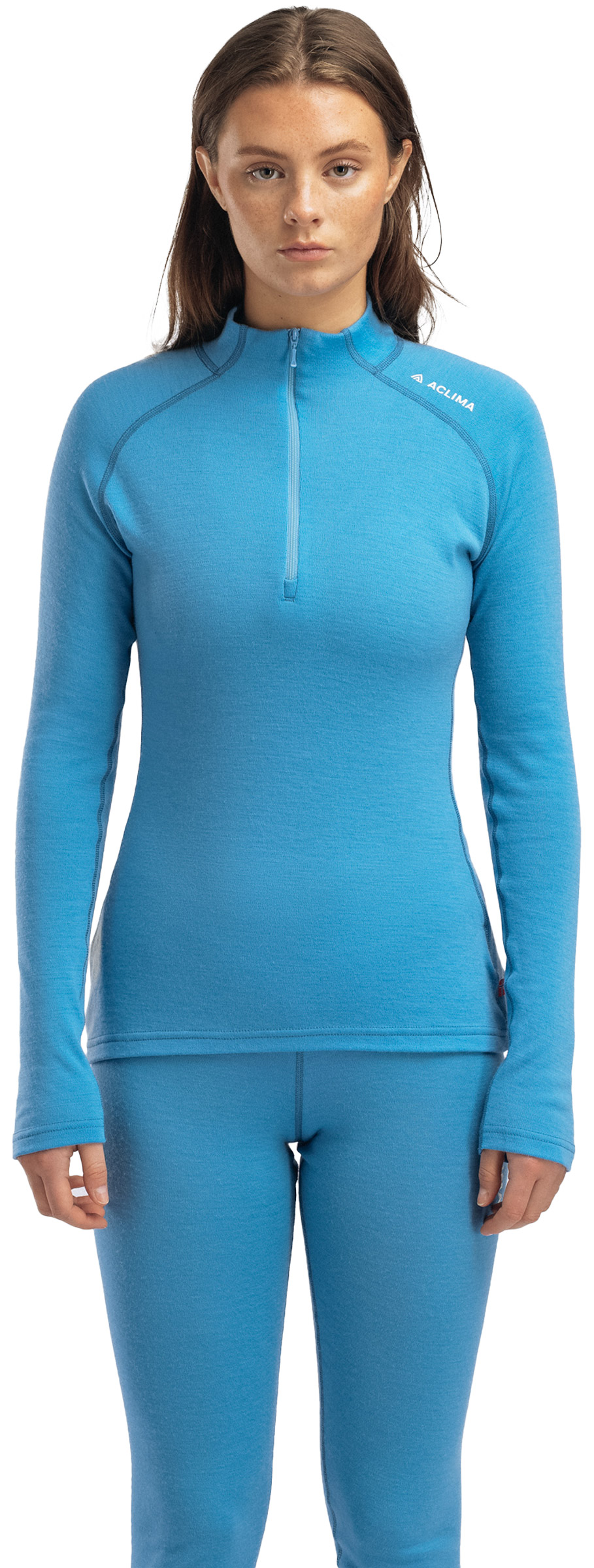 WarmWool Mock Neck with Zip Dame Aclima beklaedning