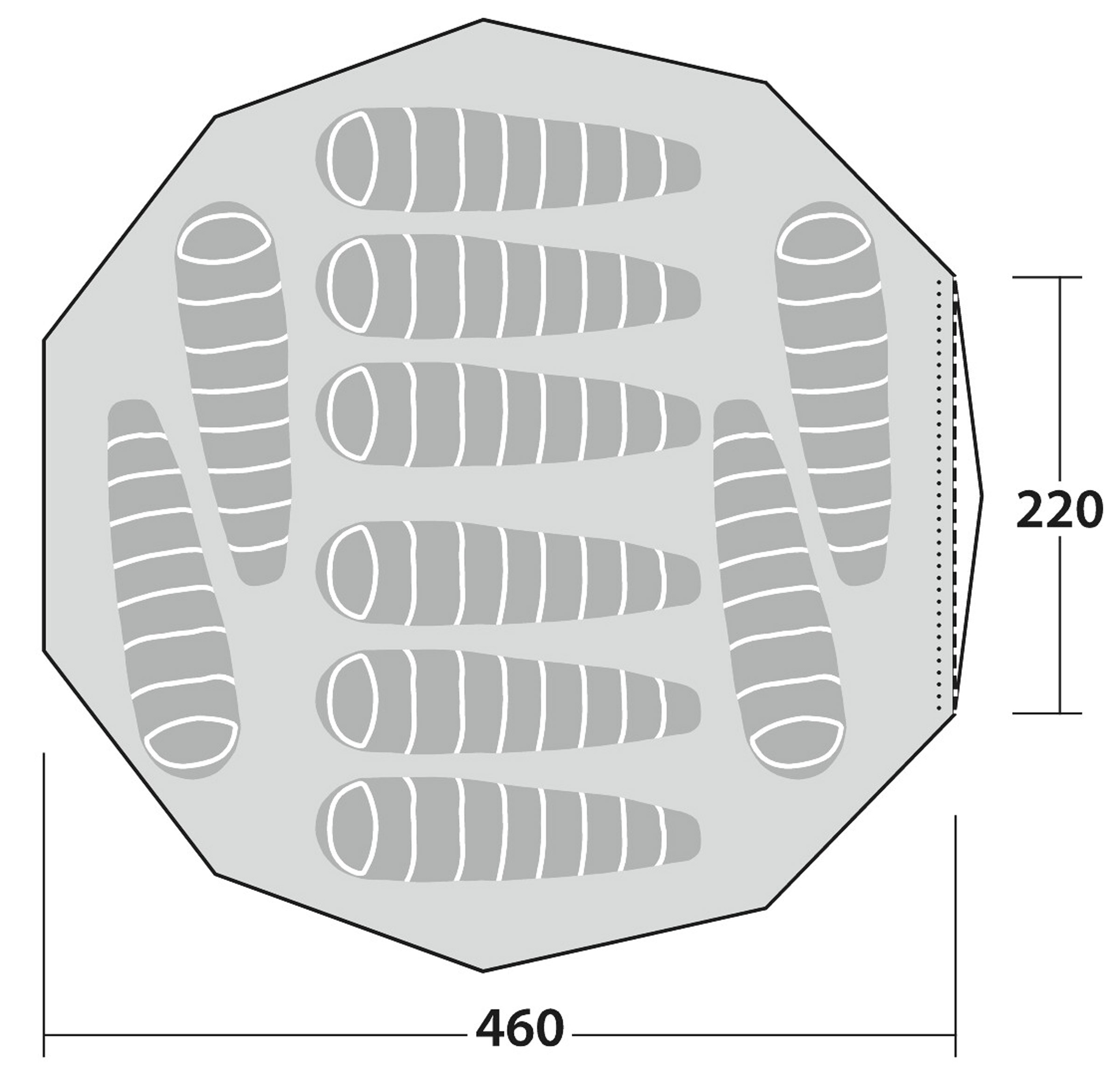 Klondike 10 Grande PRS, 10-Personers Tipitelt