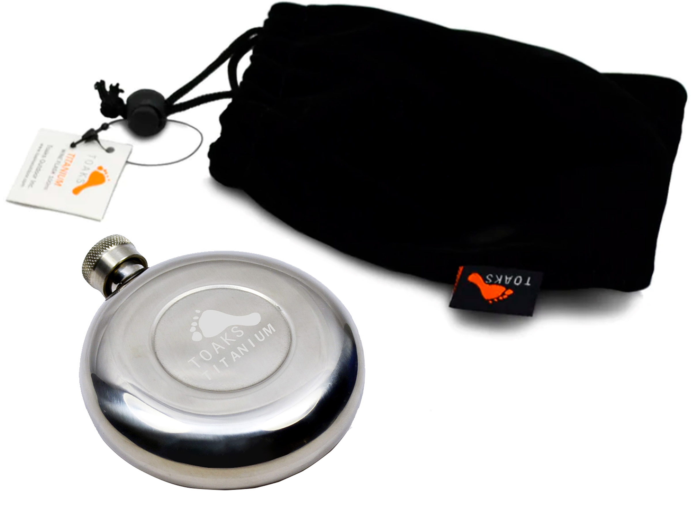 Titanium Wine Flask, 150 ml Lommelærke Toaks brands