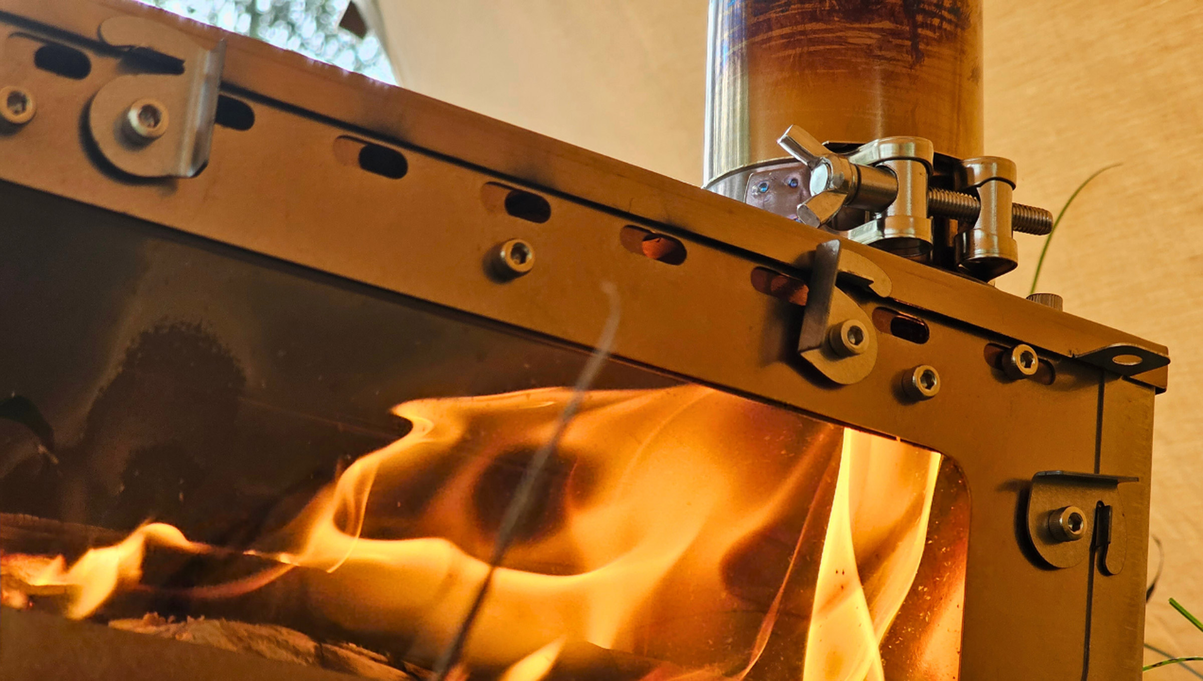 Fastfold Titanium Camping Stove with 2 Windows