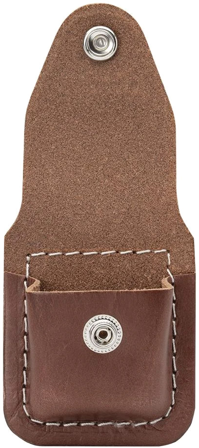 Brown Leather Lighter Pouch w/Clip