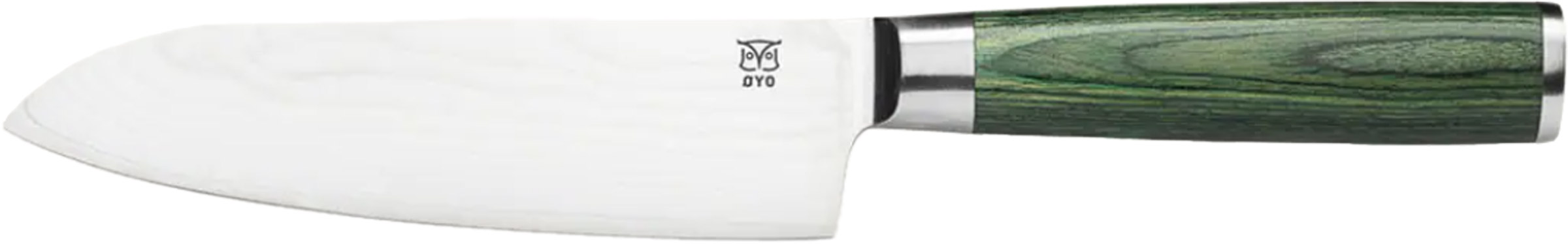 Smaragd Damask Santoku Chef's Knife Øyo udstyr