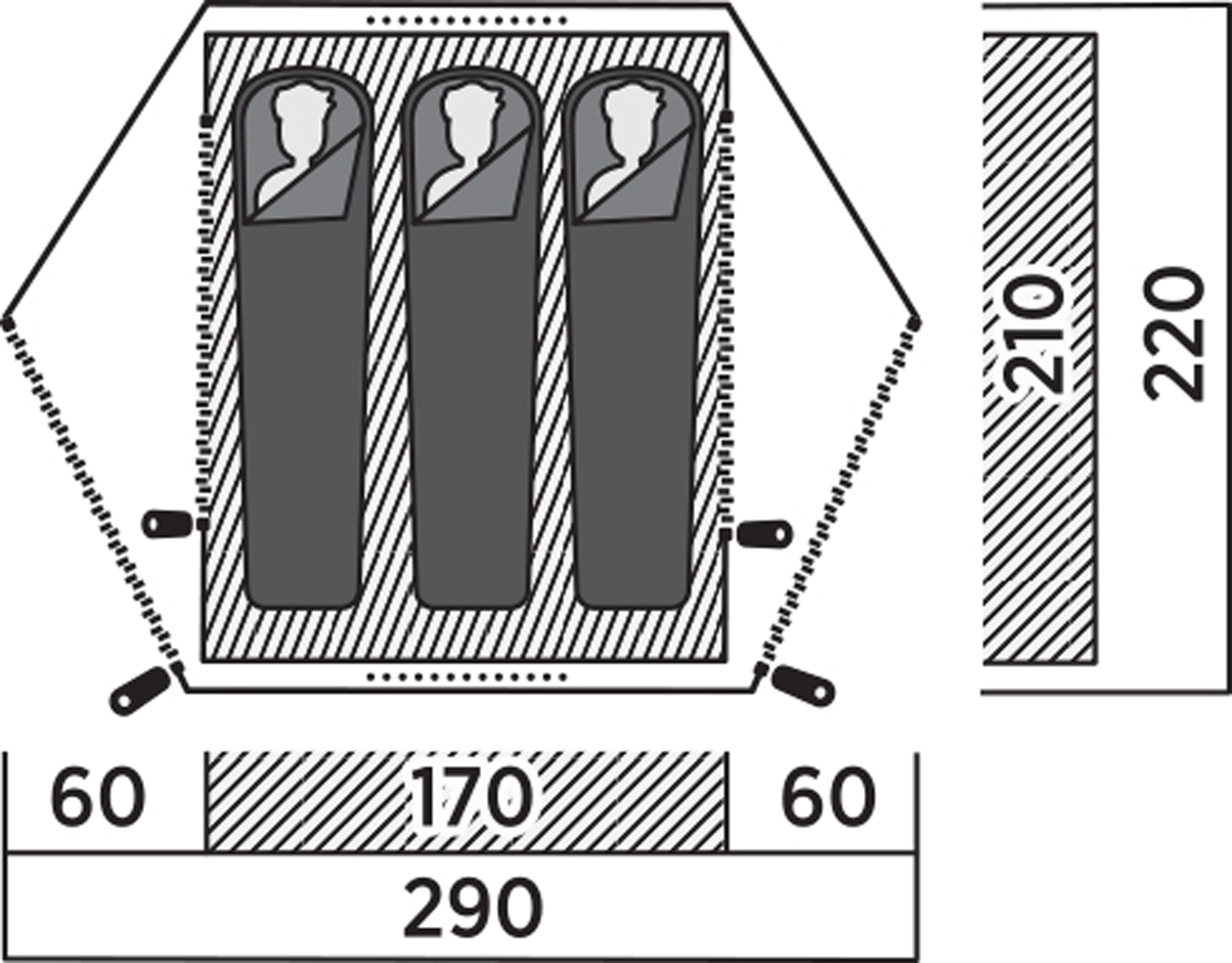 Rago 3, 3-Personers Telt