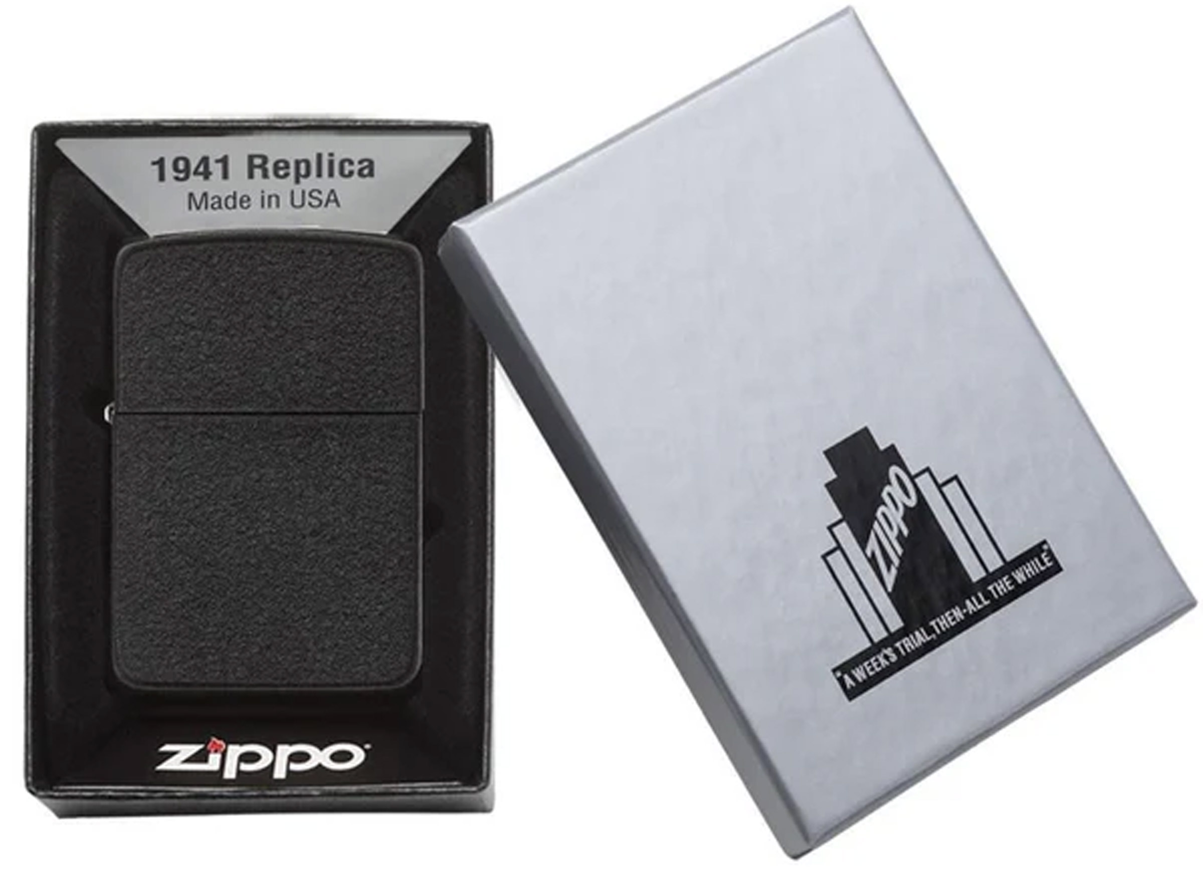 1941 Replica Black Crackle Lighter