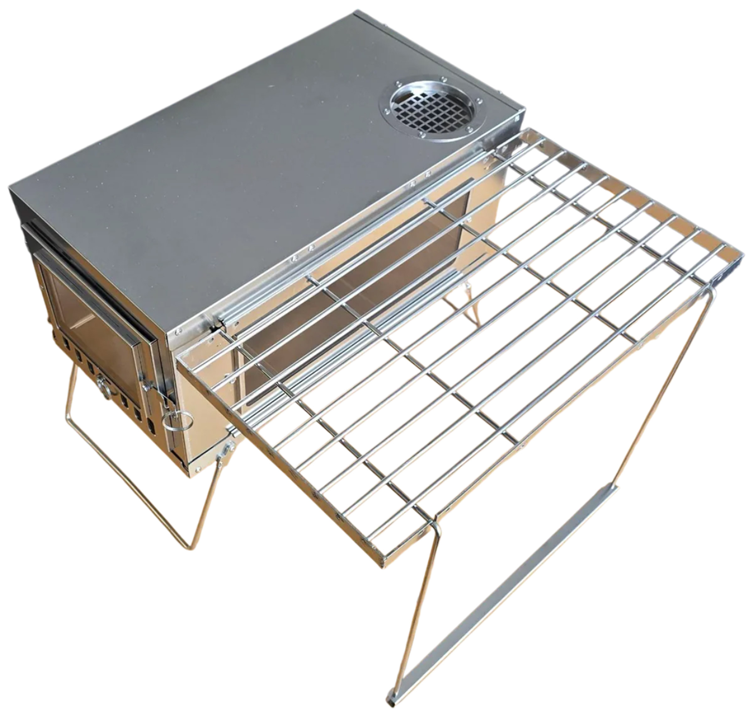 Foldable Stainless Steel Stove w/Pipe